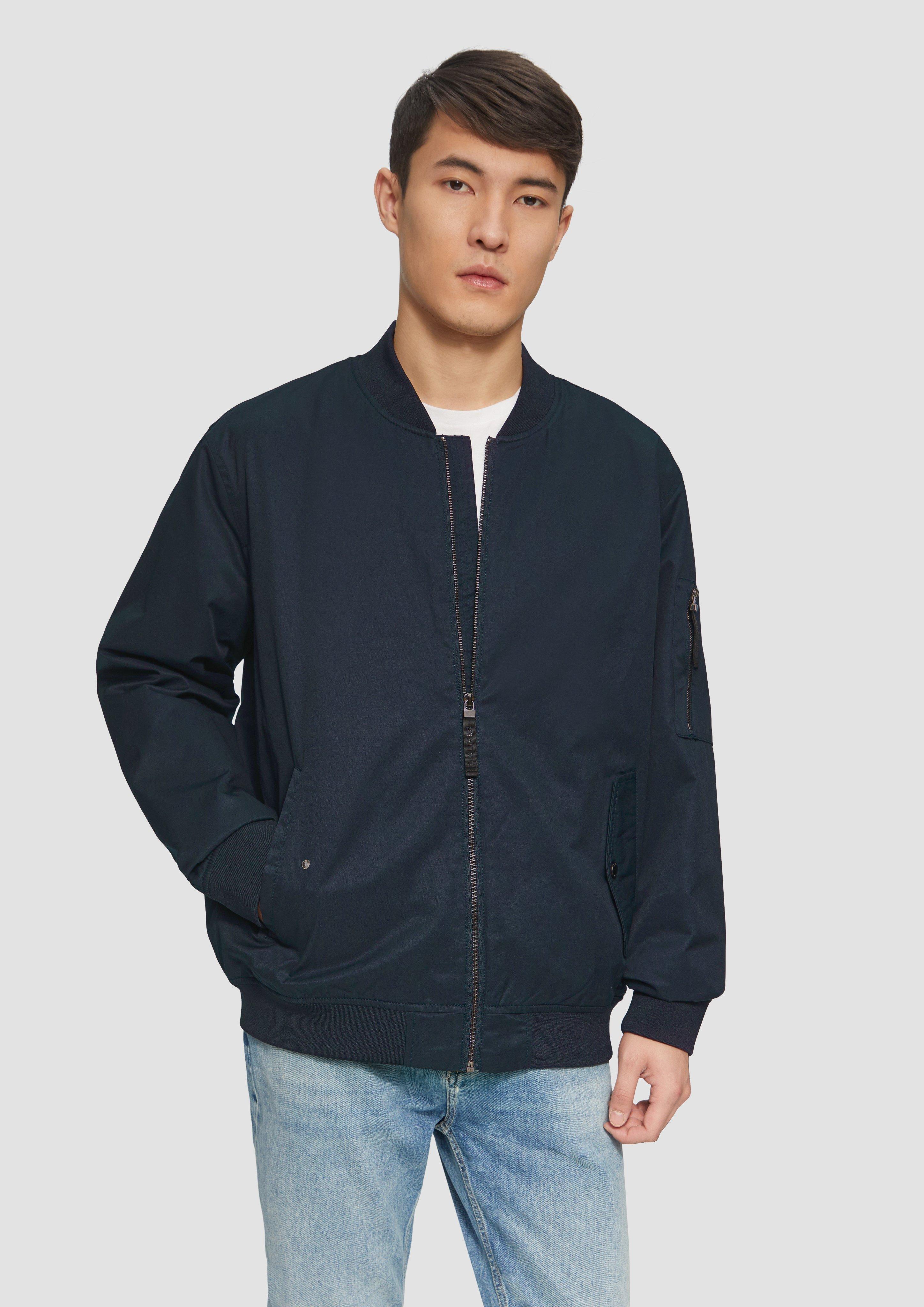 Bomber jacket with sporty details - navy | s.Oliver Bomber jacket with sporty details - navy | s.Oliver