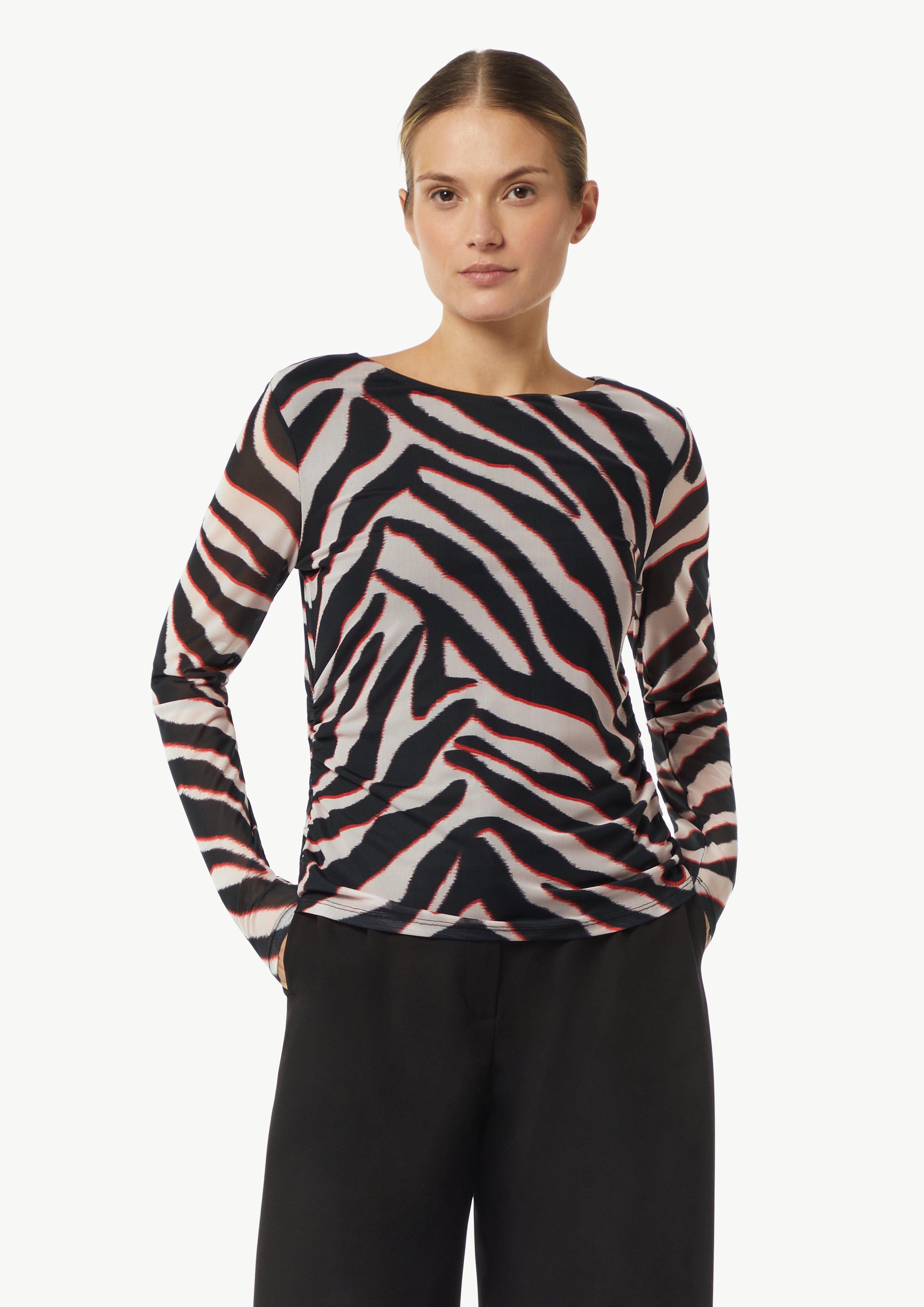 Mesh top with side gathers - pearl pink | Comma Mesh top with side gathers - pearl pink | Comma