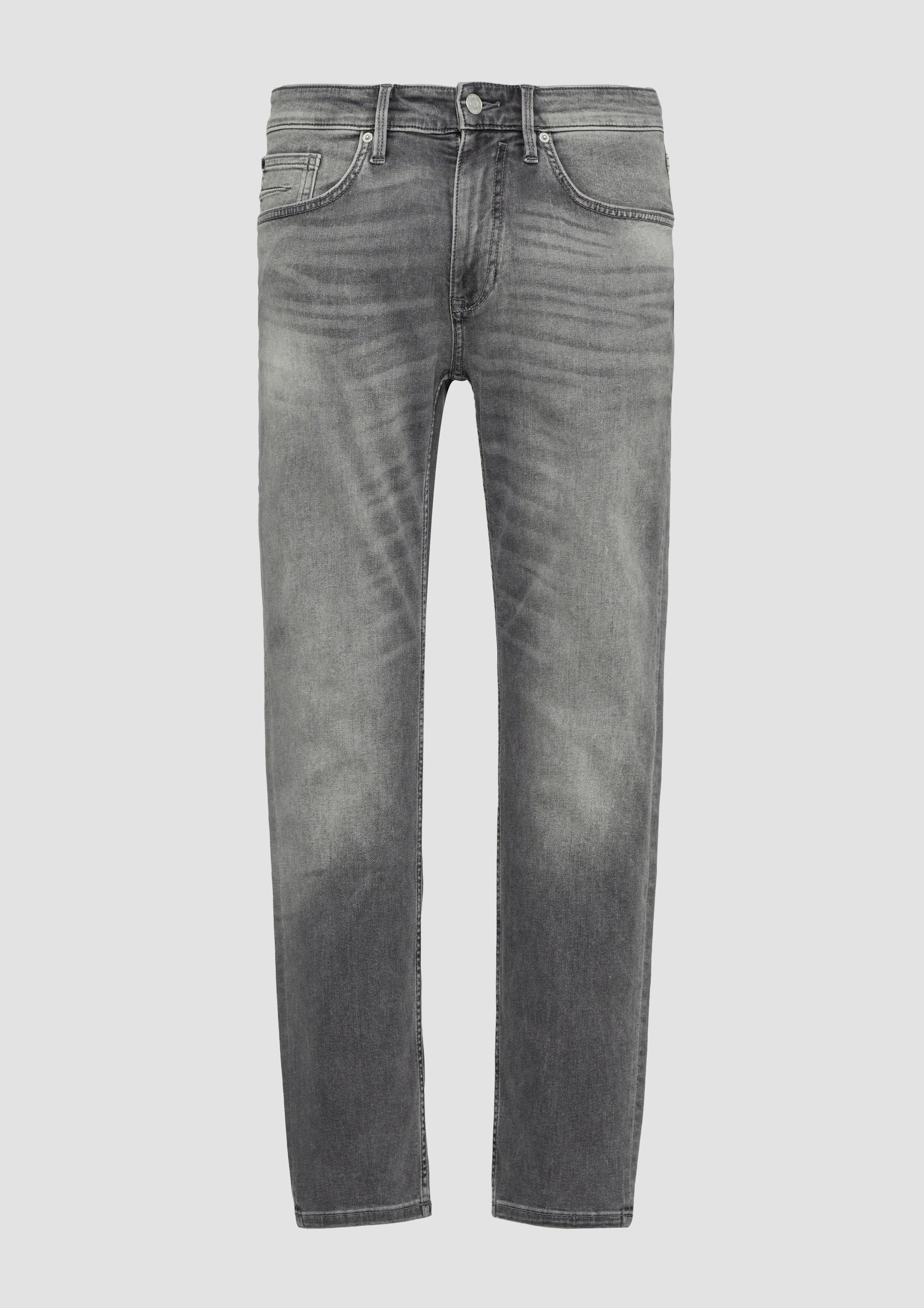 s.Oliver - Jeans Nelio / Slim Fit / Mid Rise / Slim Leg / Hyper-Stretch, Herren, grau