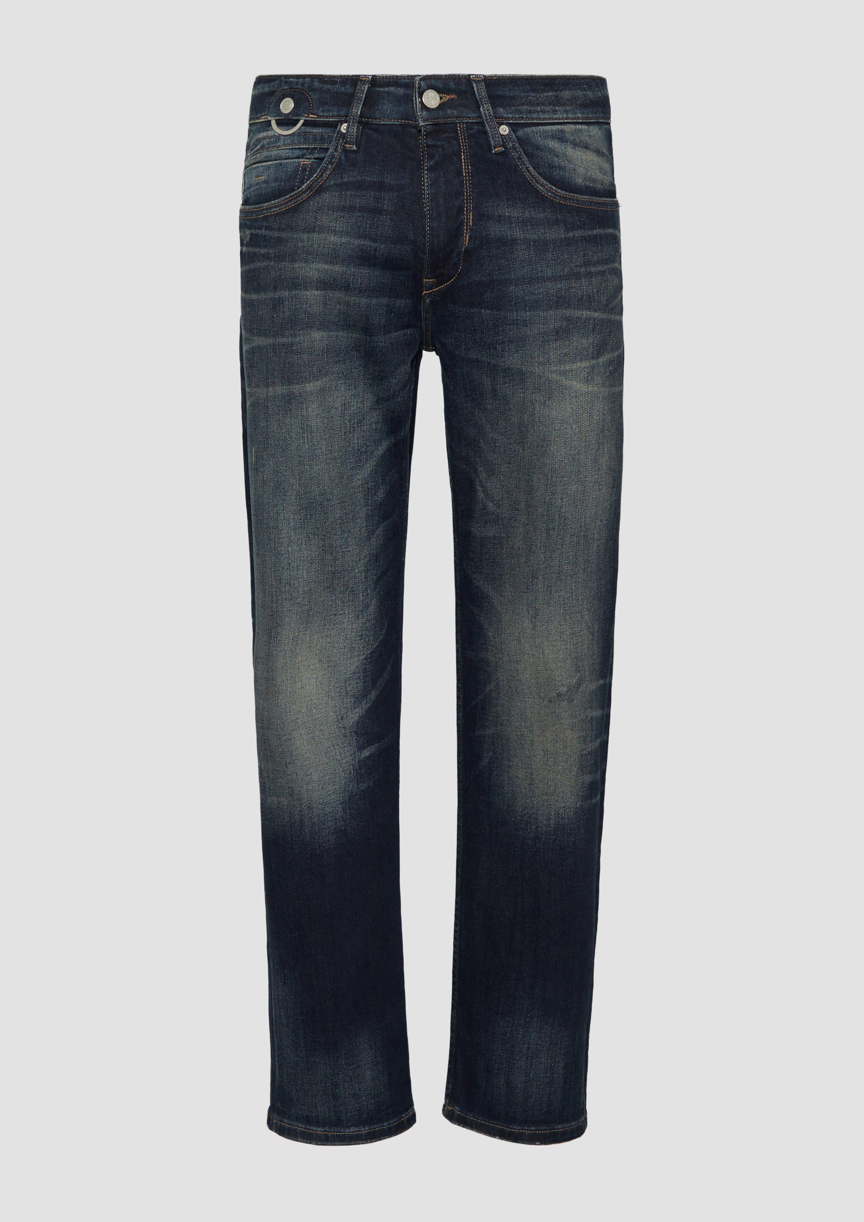 s.Oliver - Jeans Nelio / Slim Fit / Mid Rise / Straight Leg / 5 Gear Denim, Herren, blau