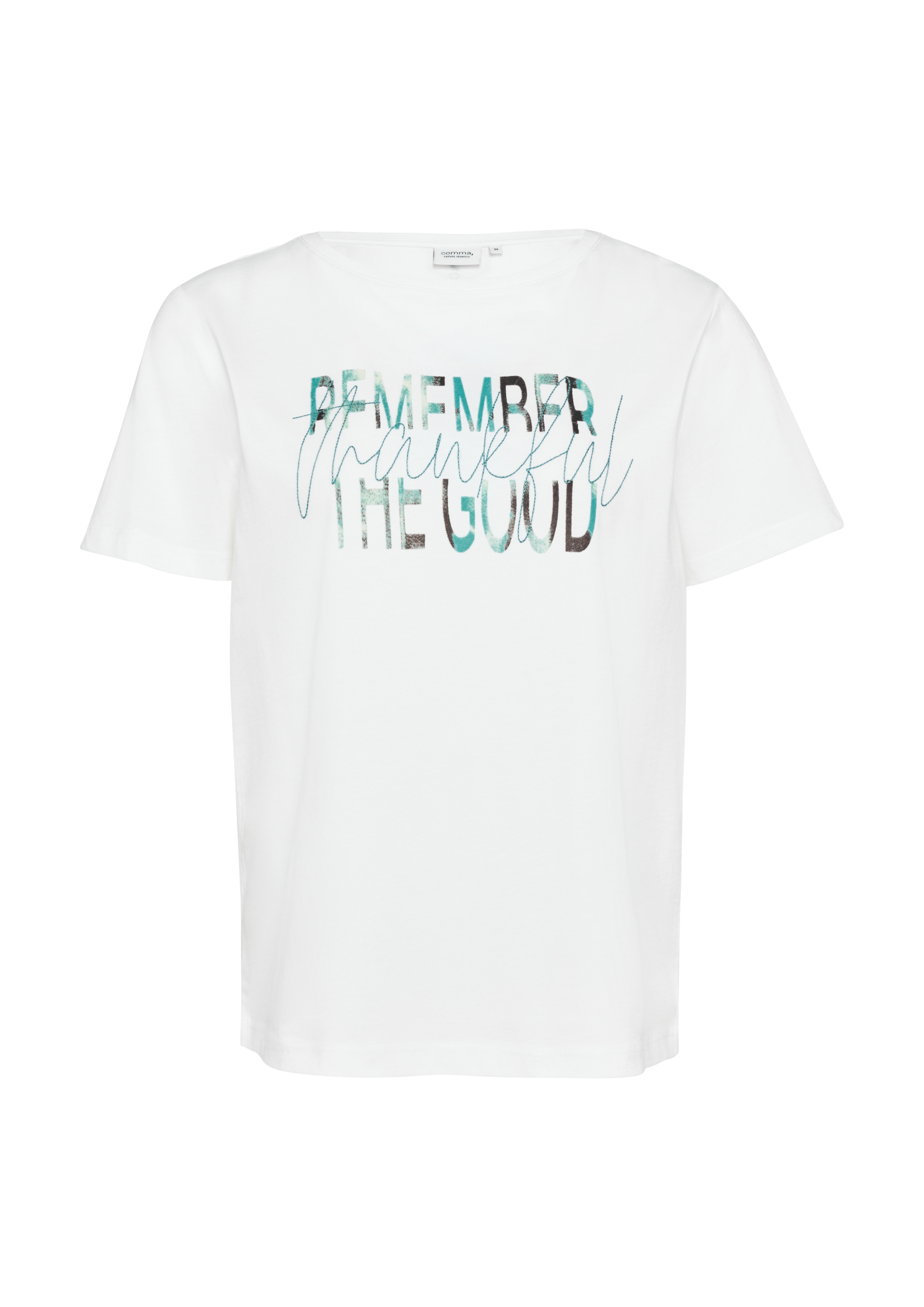 Tシャツ・カットソー ASPESI SS24 COMMA SHIRT (S4.A.CE29.E030.NT 85119 COCOA) T-shirt with artwork - White | SCAYLE
