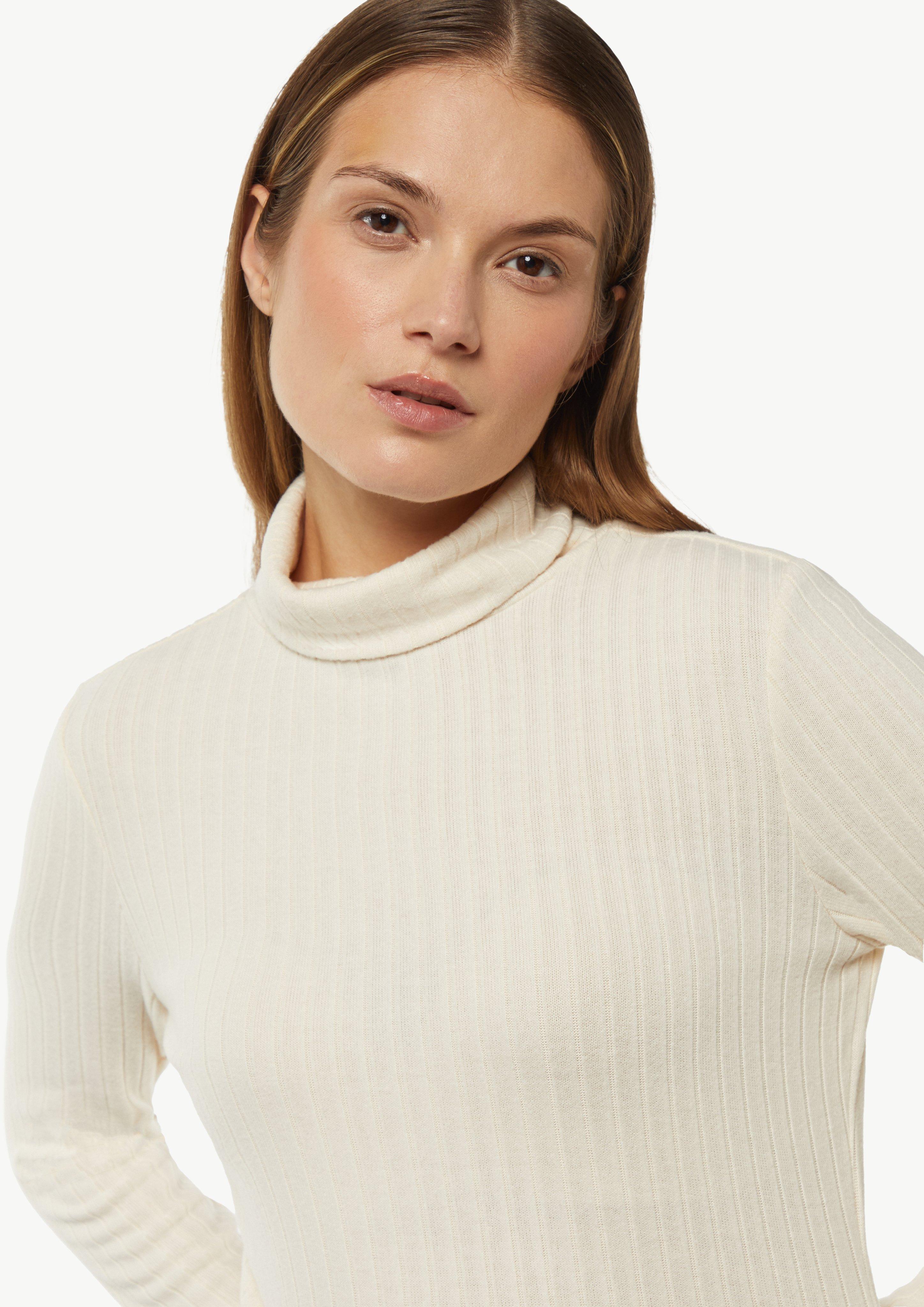 Soft long sleeve top with a turtleneck - cream | Comma Soft long sleeve top with a turtleneck - cream | Comma