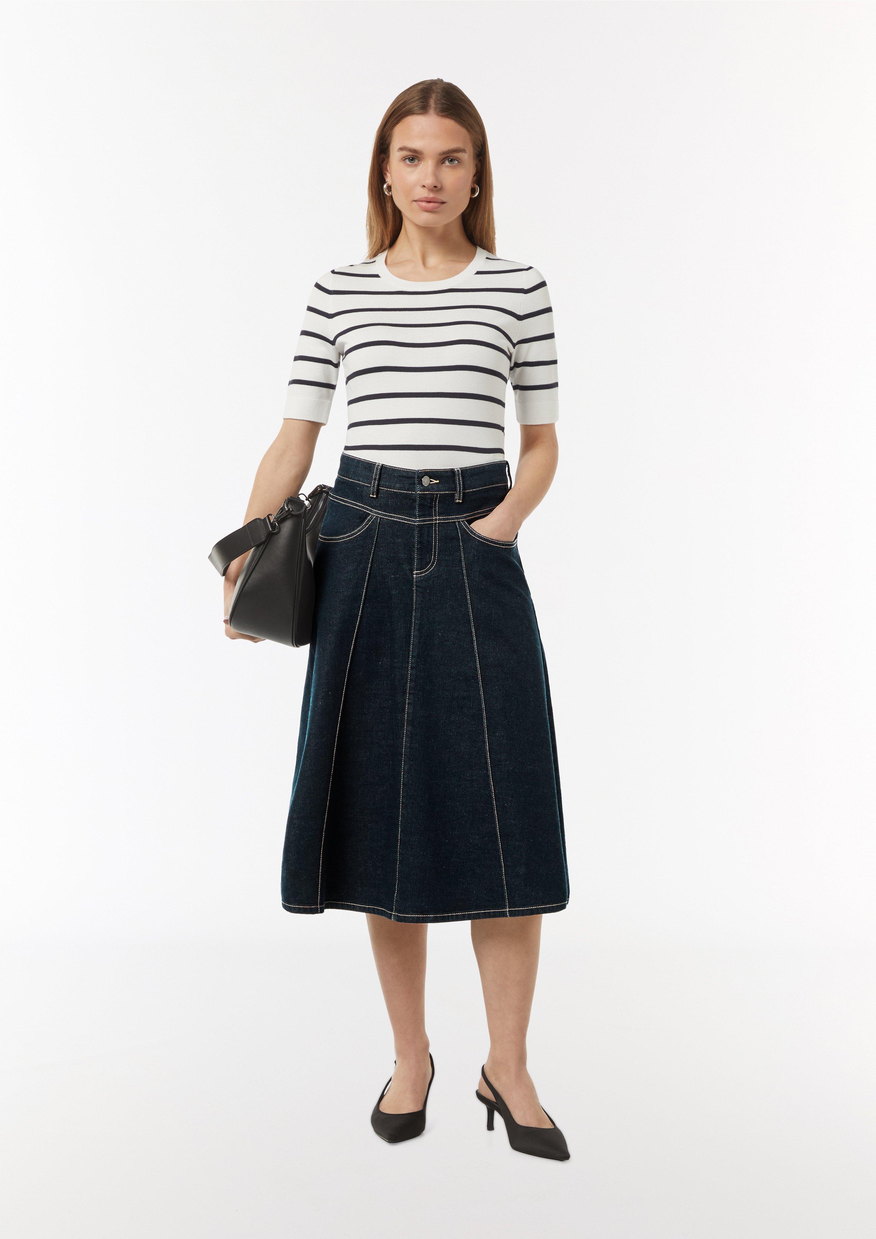 ROLAROLA★大人気★DENIM MIDI SKIRT ROLLAS Chicago Denim Skirt - Old Stone | The Shop Laguna Beach