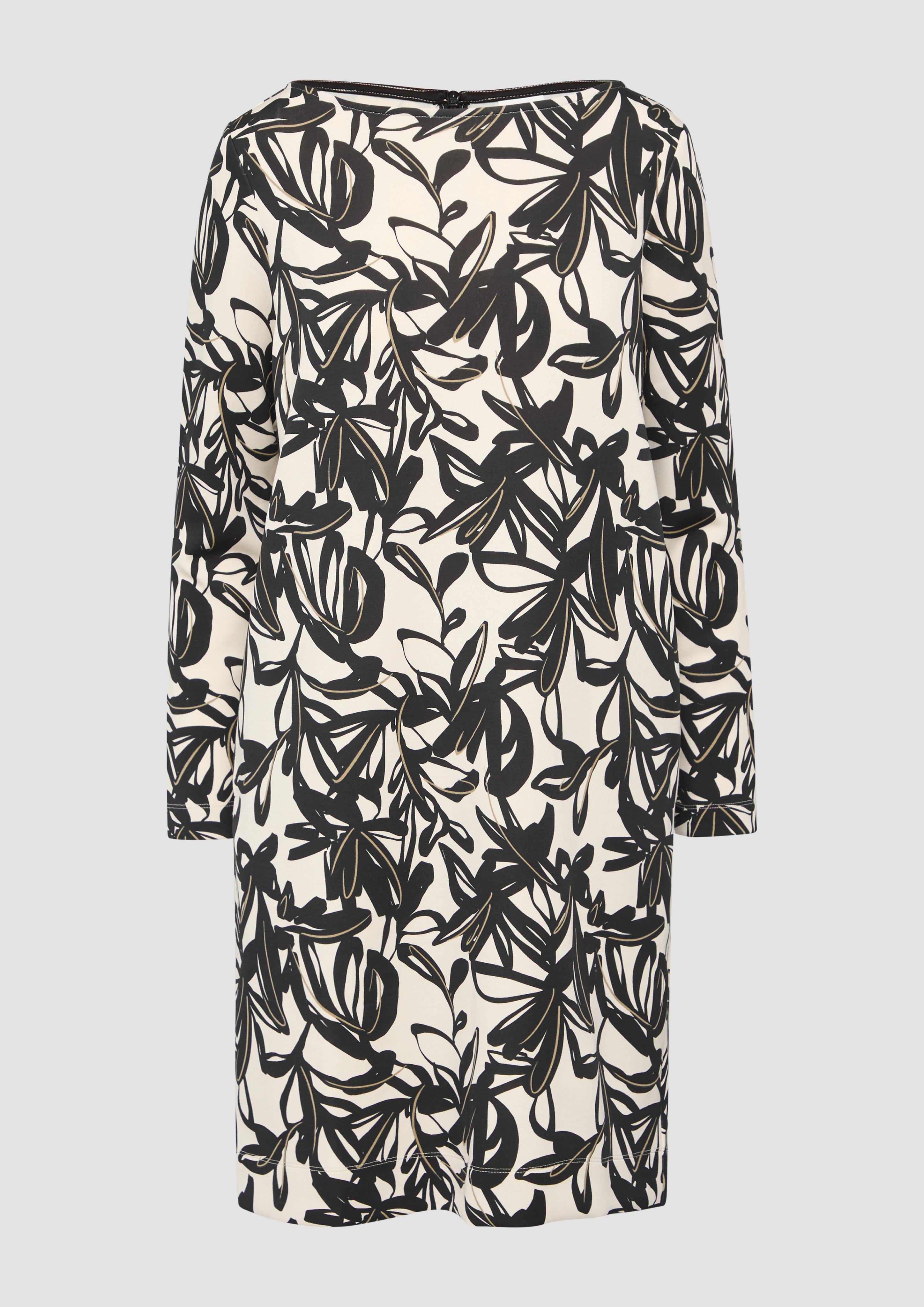Thumbnail - s.Oliver - Scuba-Kleid mit Seitentaschen, Damen, creme|schwarz
