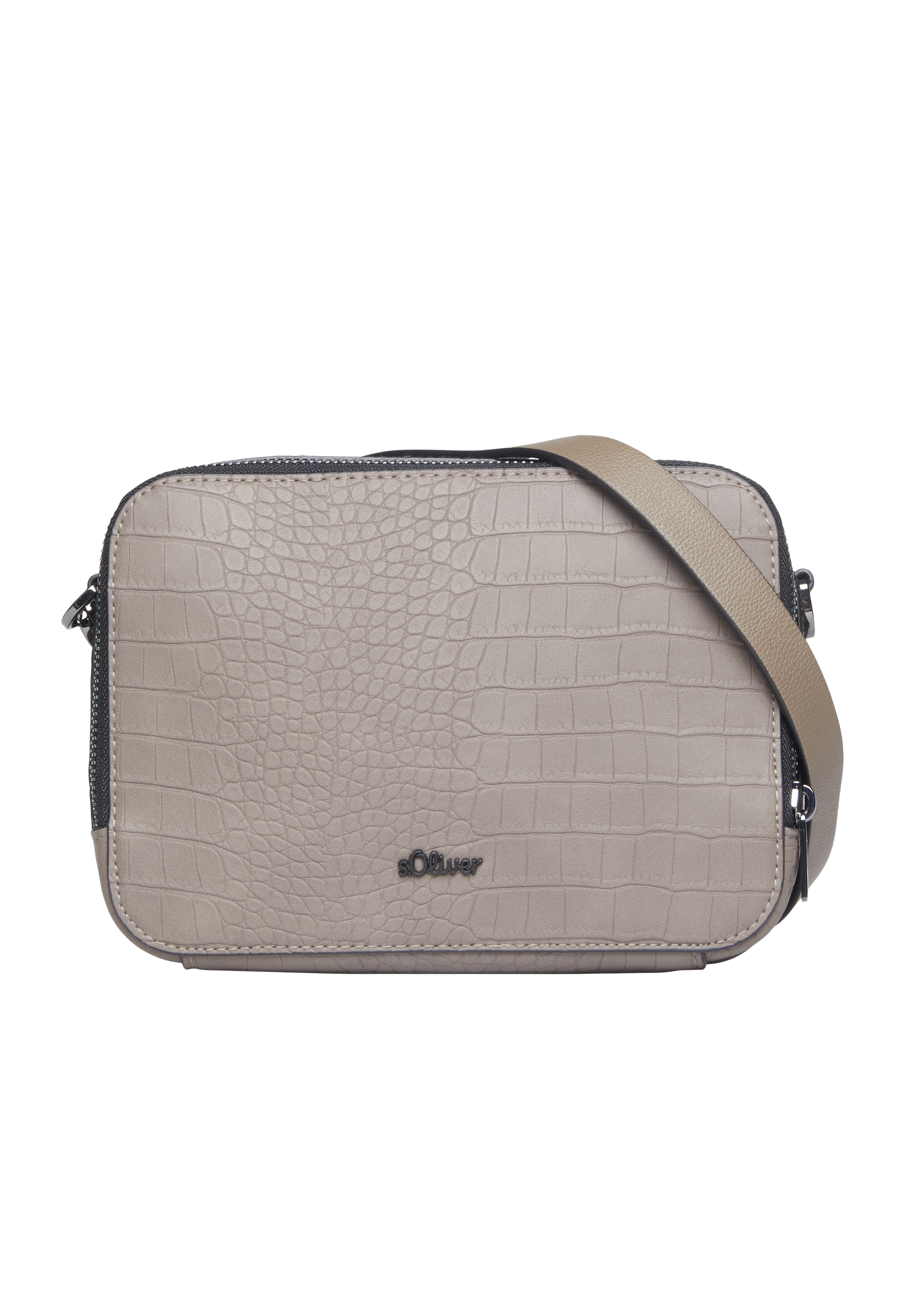 s.Oliver - City-Bag in Krokodilleder-Optik, Damen, braun