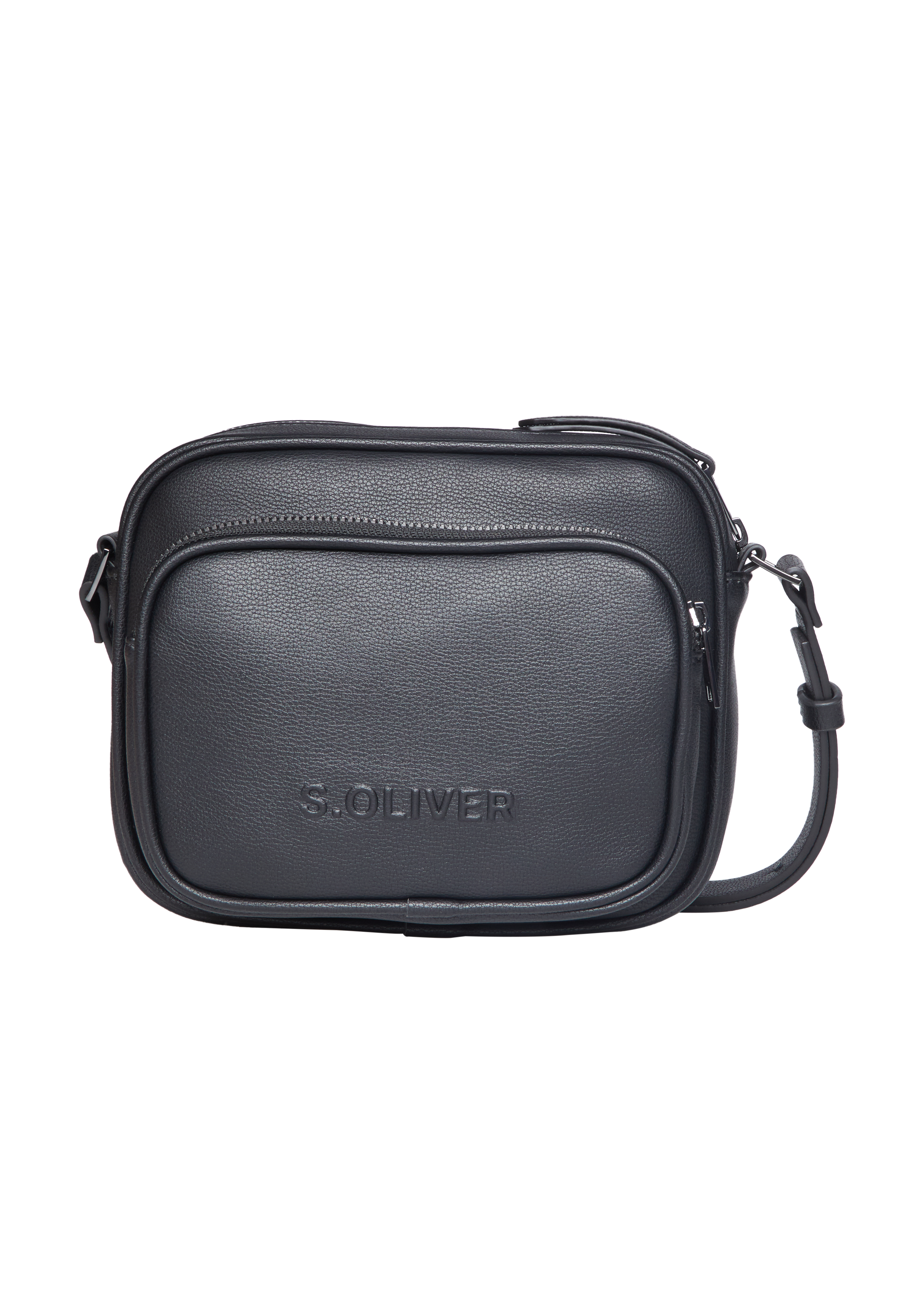 s.Oliver - Große Camera-Bag in Leder-Optik, Damen, schwarz