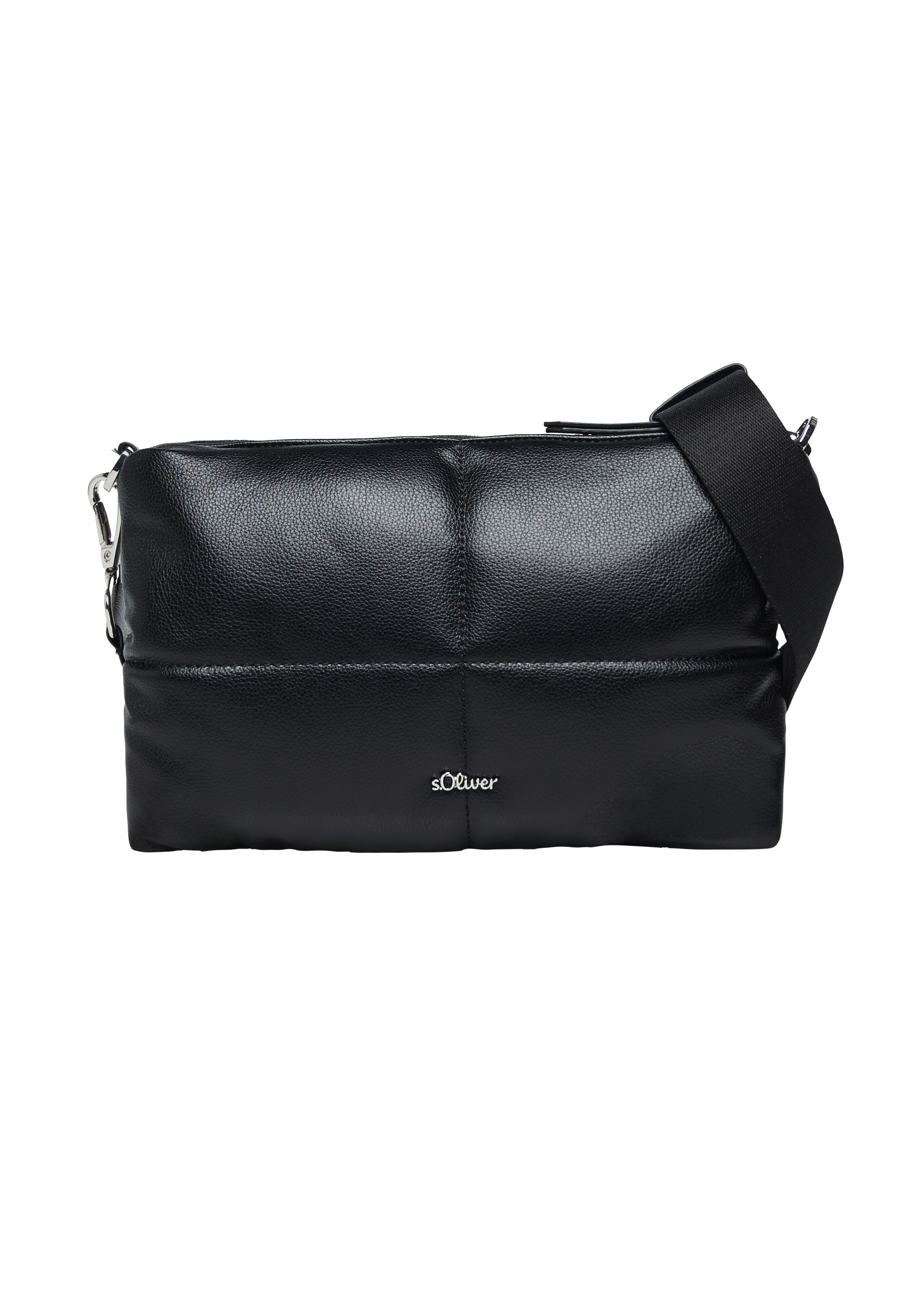 s.Oliver - Gesteppte Handytasche mit abnehmbarem Crossbody-Gurt, Damen, schwarz