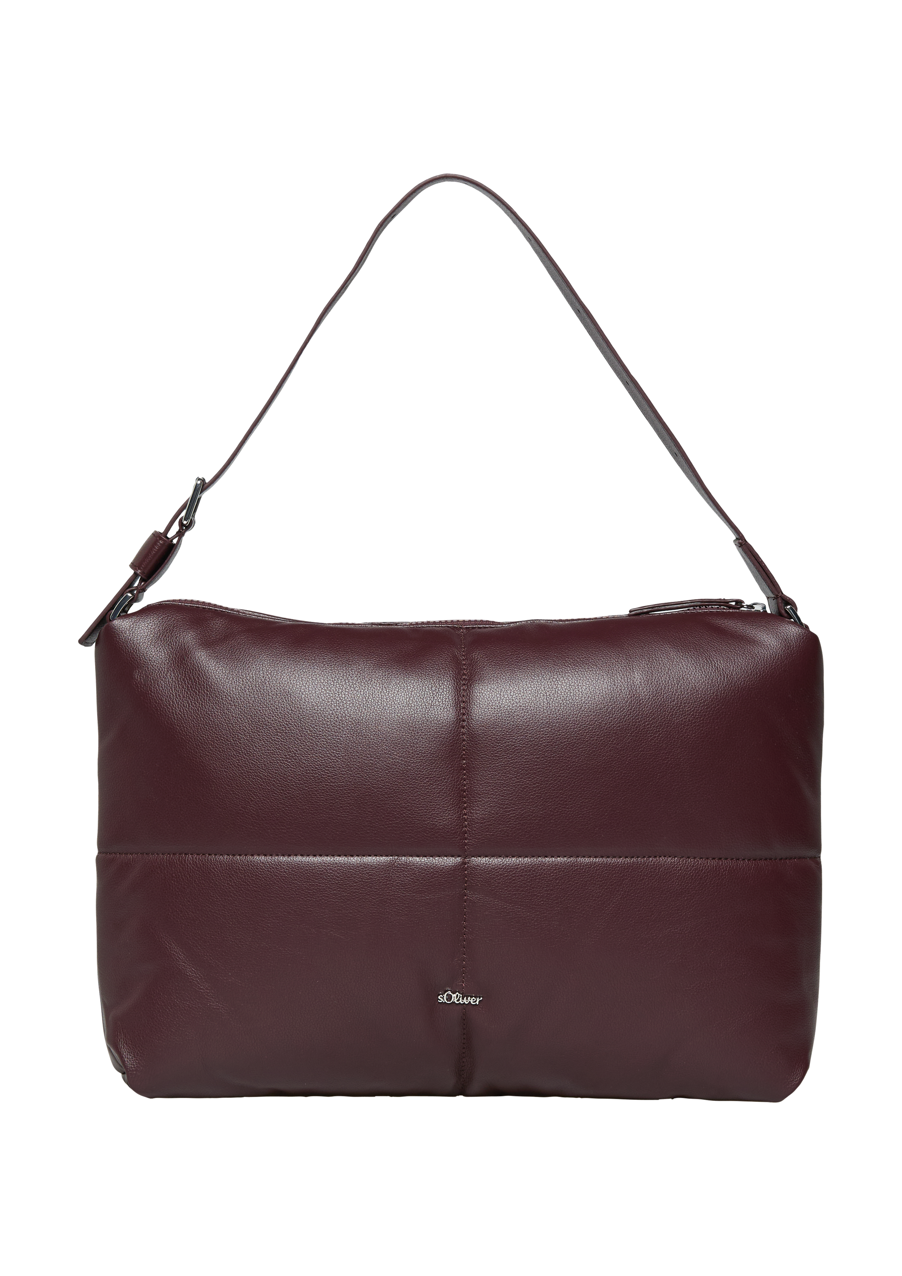 s.Oliver - Gesteppte Hobo-Bag in Glattleder-Optik, Damen, Rosa