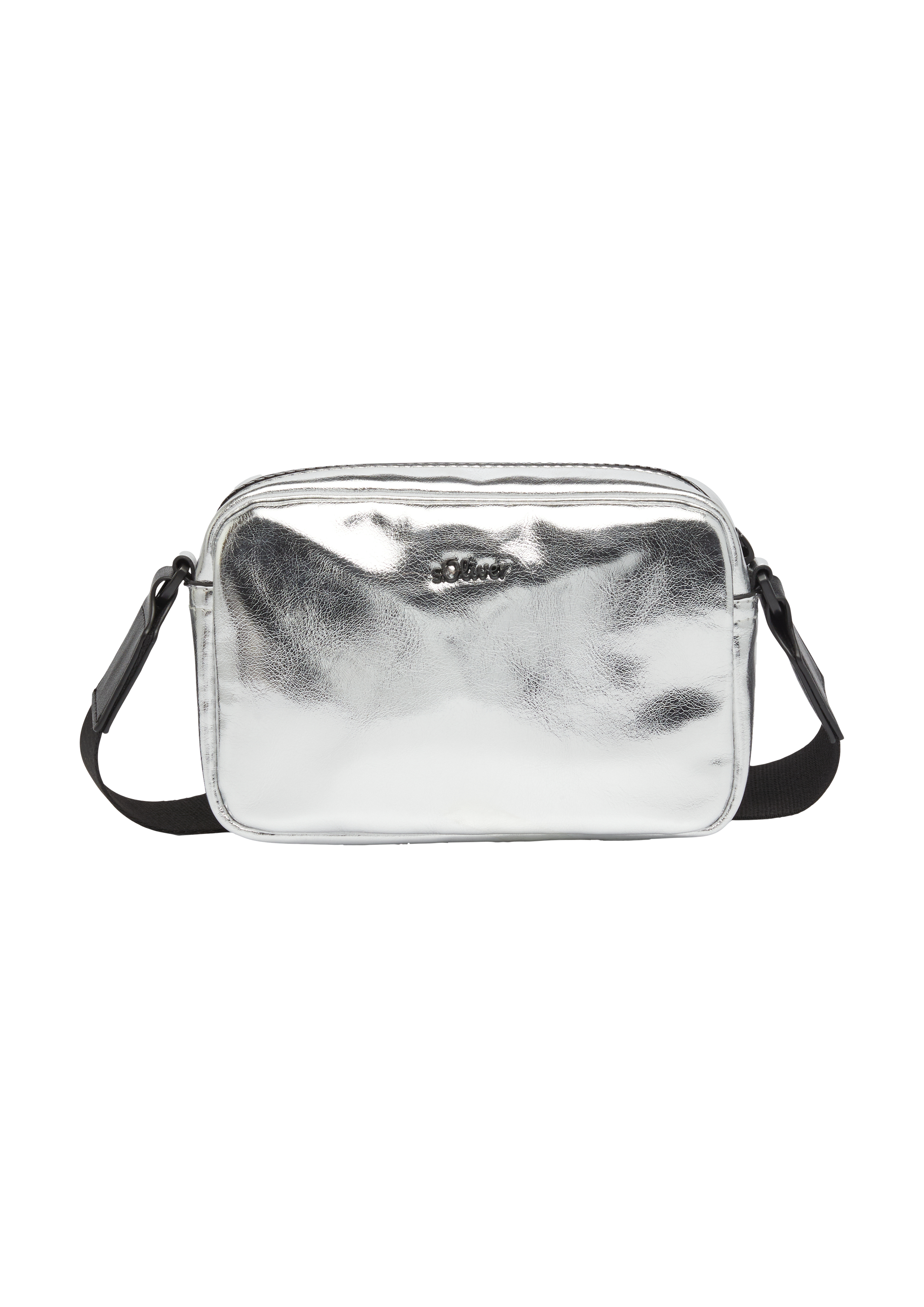 s.Oliver - Handtasche in Metallic-Optik, Damen, silber