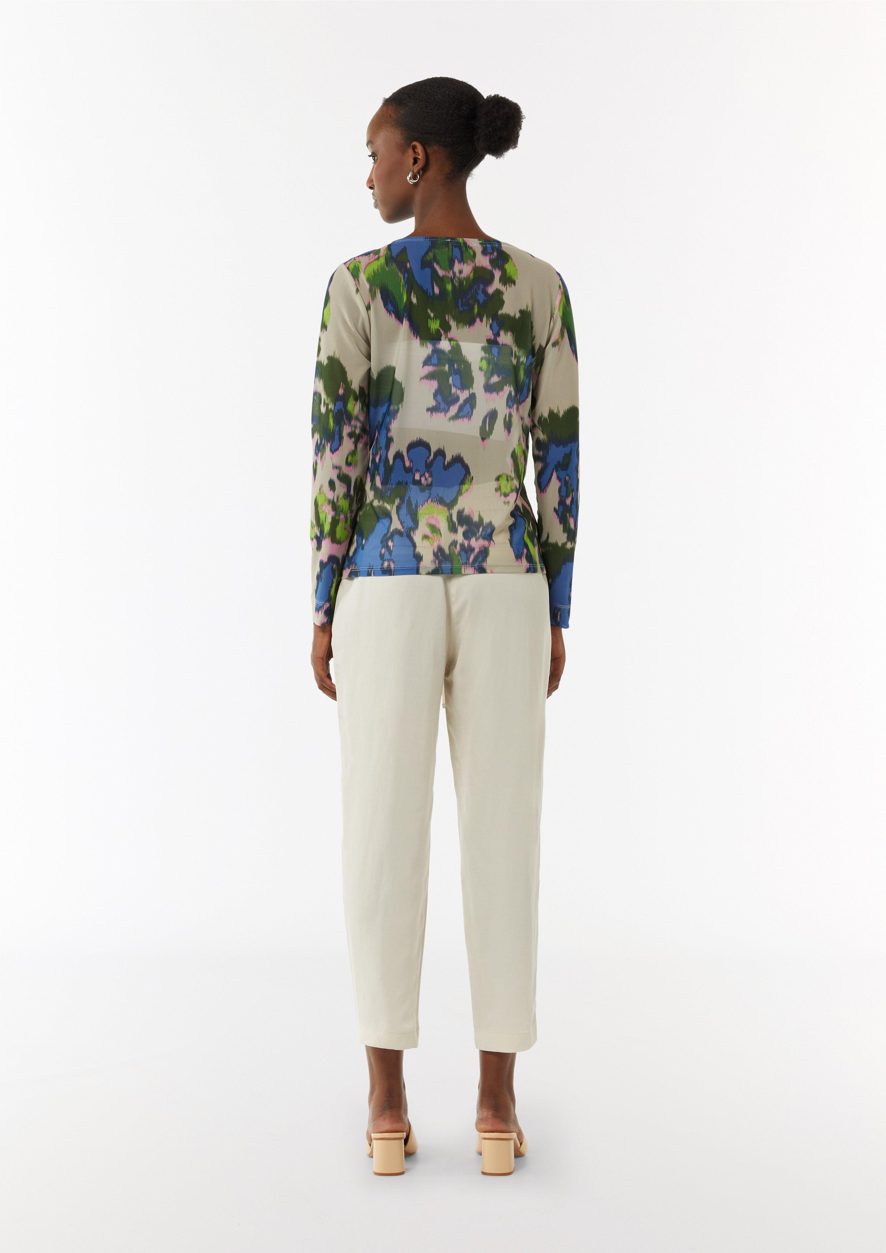 Mesh long sleeve top - light beige | Comma Mesh long sleeve top - light beige | Comma