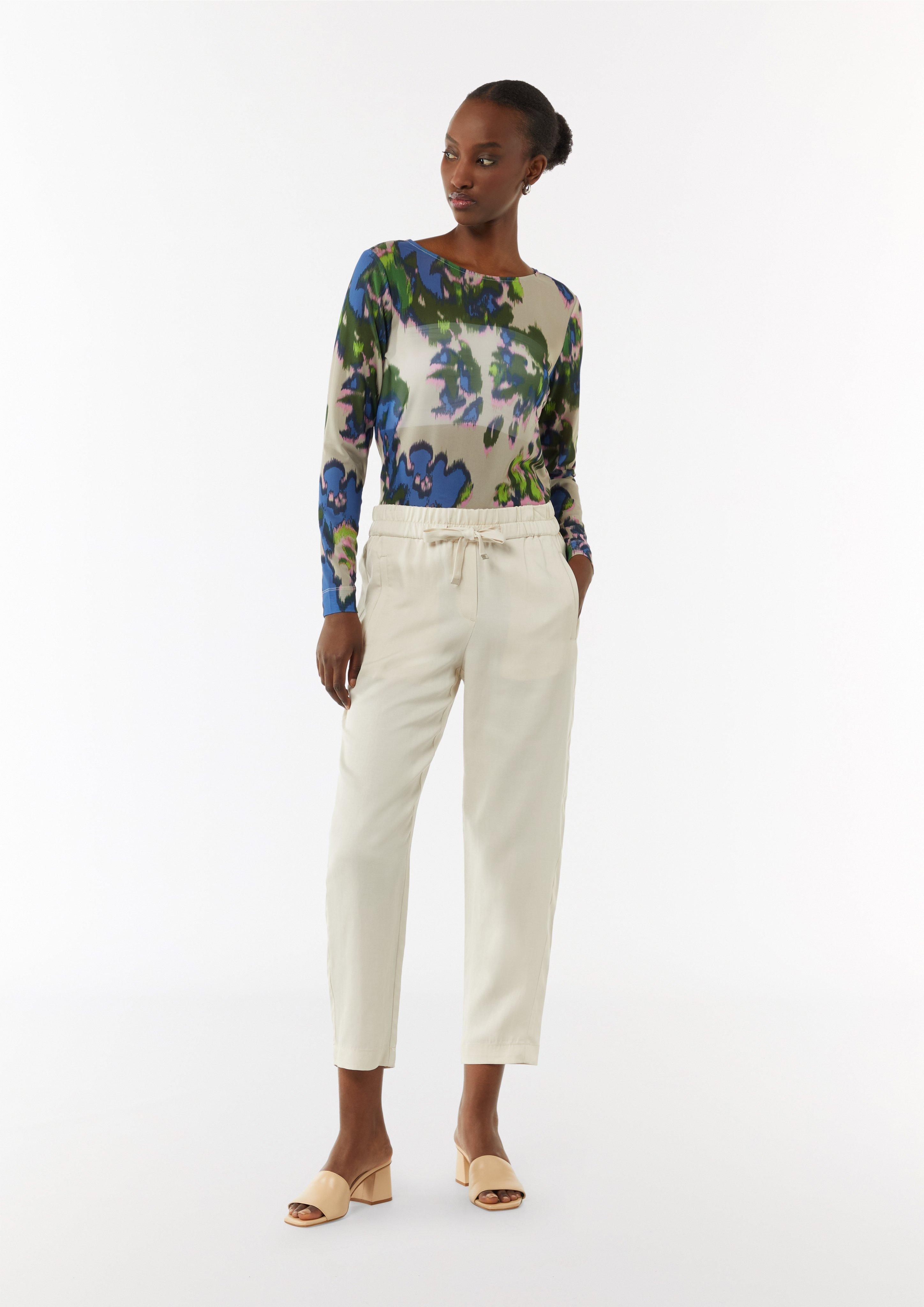 Mesh long sleeve top - light beige | Comma Mesh long sleeve top - light beige | Comma