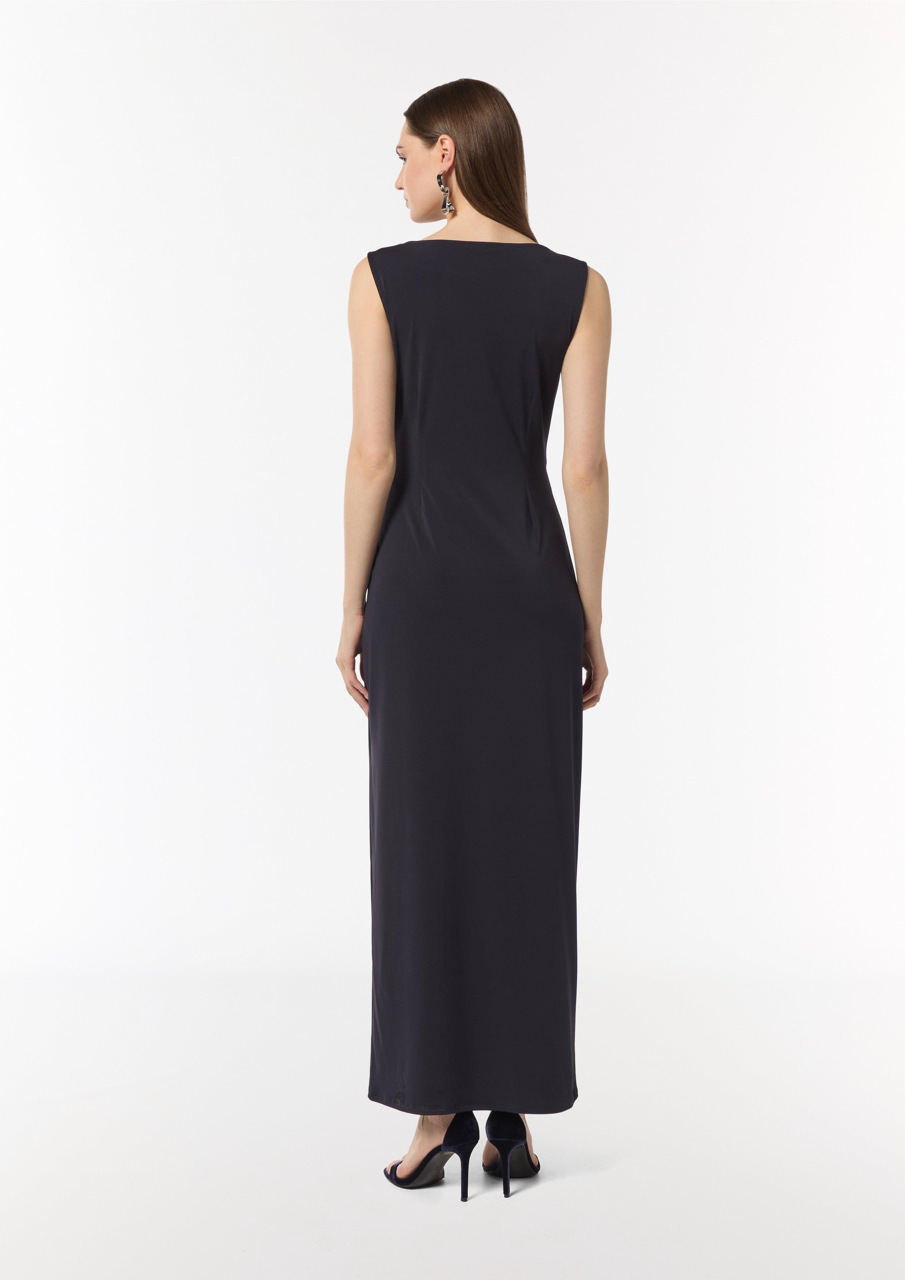 Jersey dress with a wrap-over effect - Blue | SCAYLE