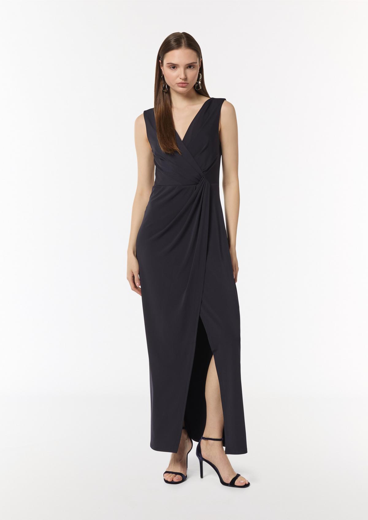 comma Jersey dress with a wrap-over effect