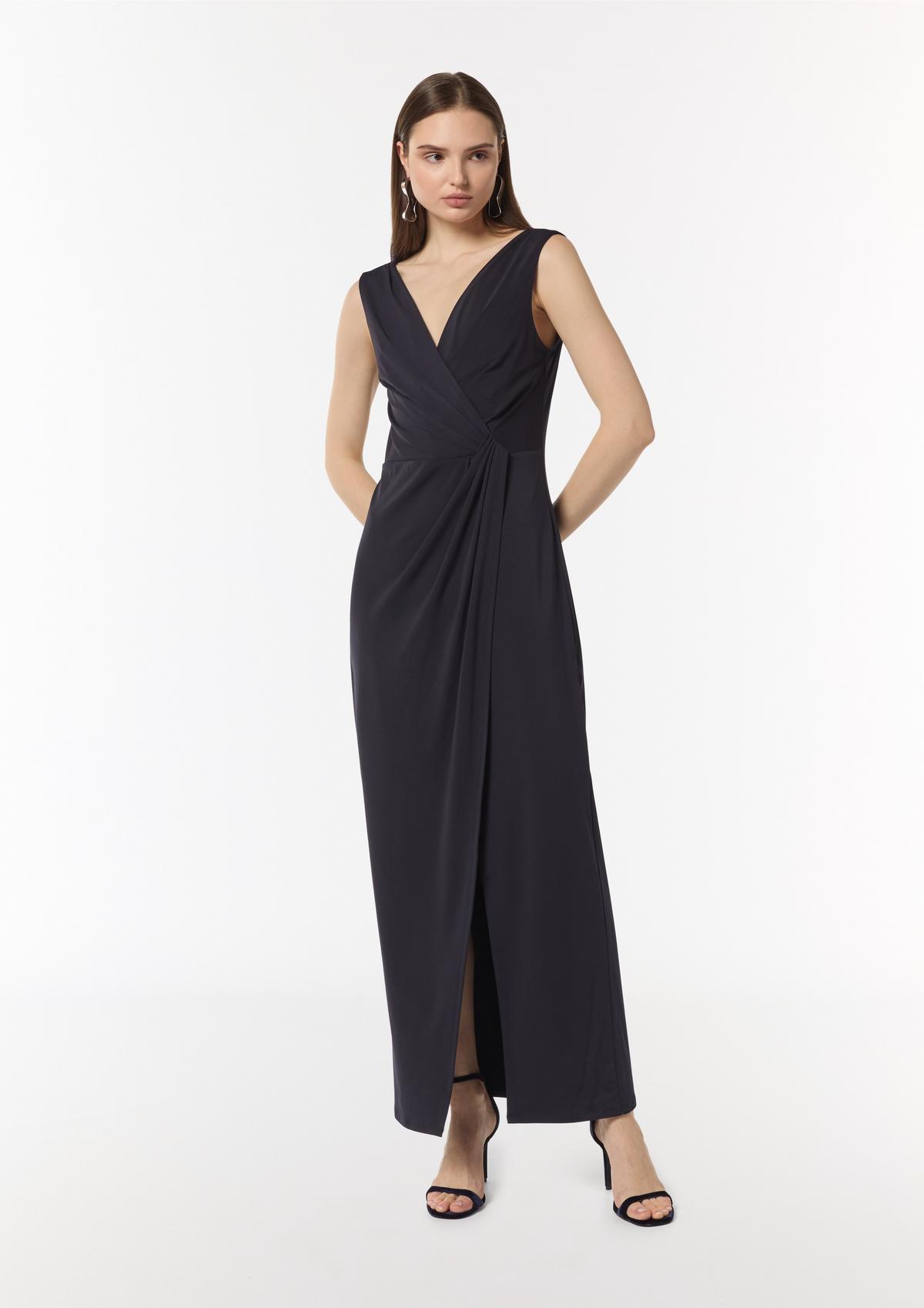 comma Jersey dress with a wrap-over effect