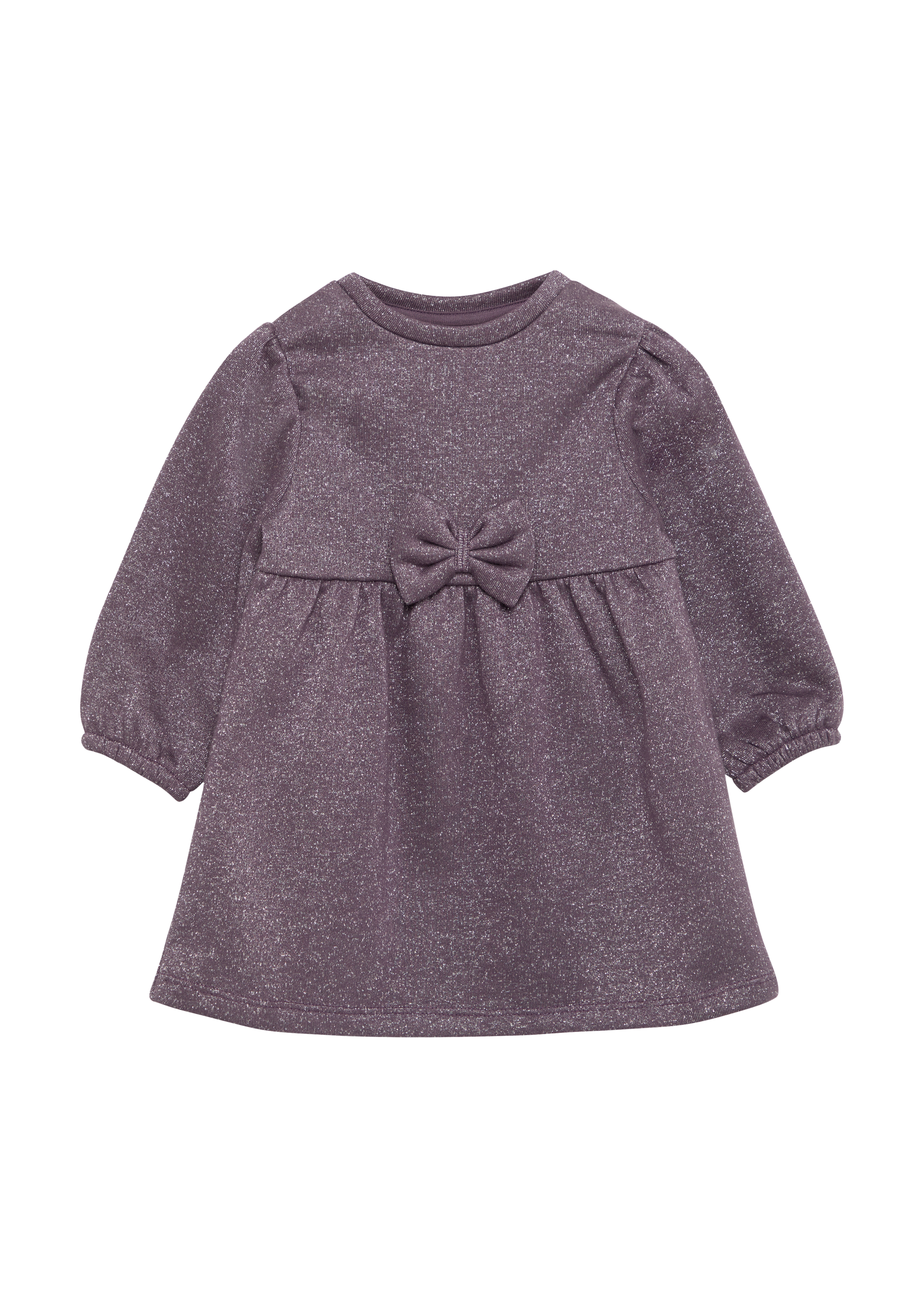 s.Oliver - Glitzerndes Sweat-Kleid mit Schleife, Babys, lila