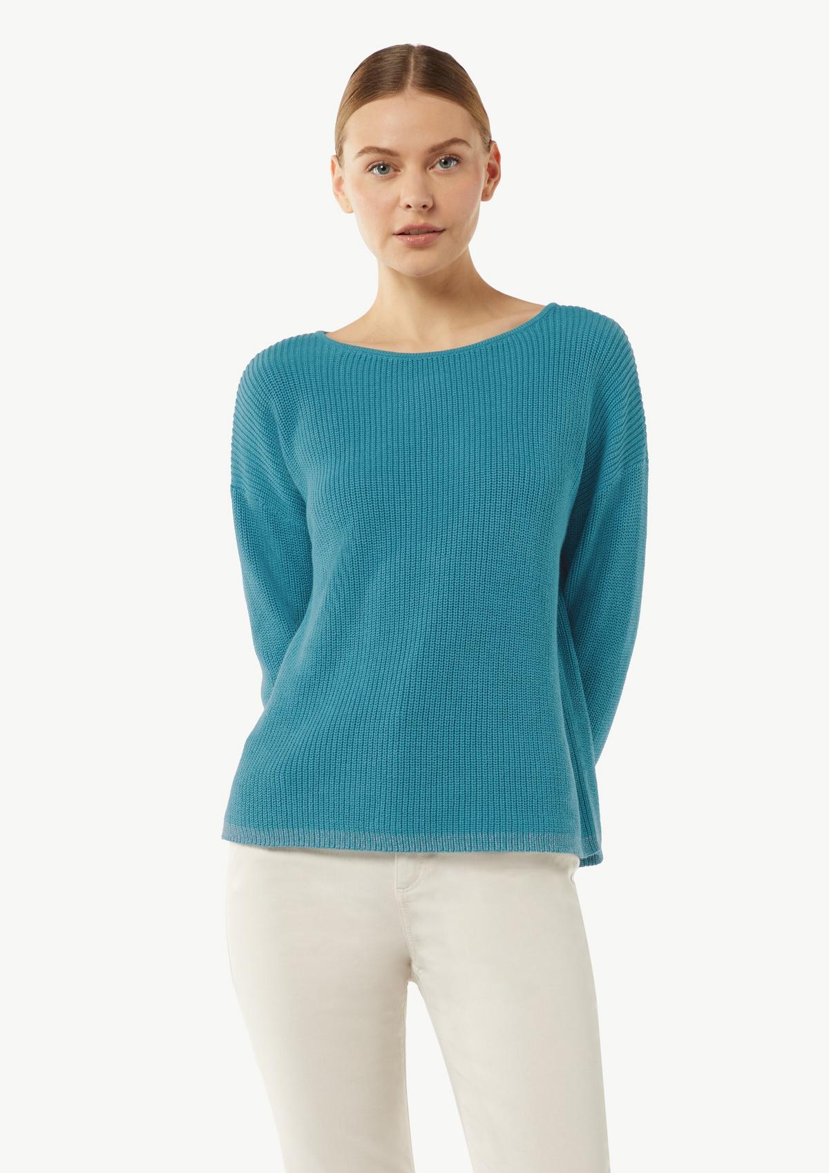 19333 Striped Detail Knitted Jumper - Camel main image 1