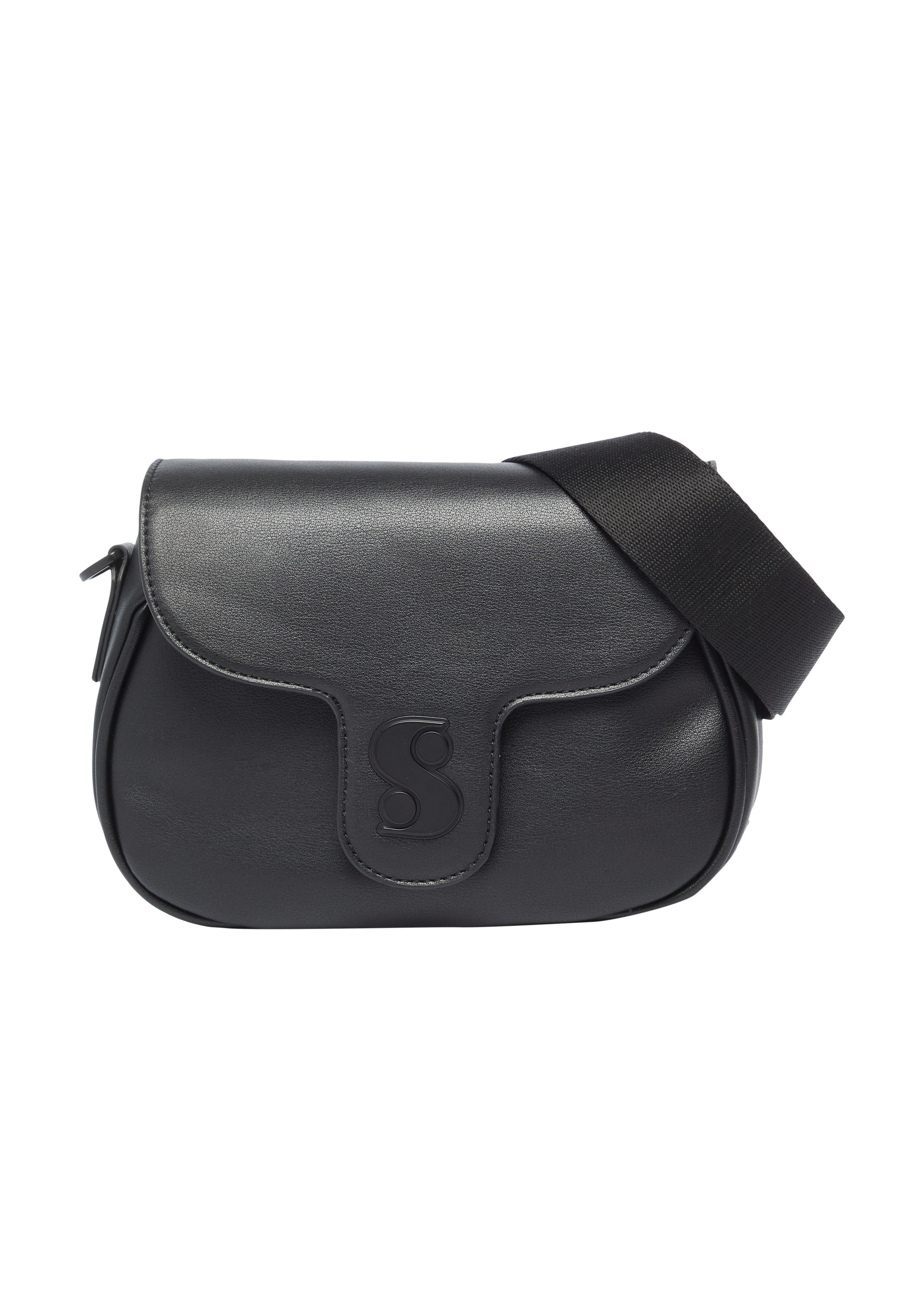 s.Oliver - Saddle-Bag aus Lederimitat, Damen, schwarz