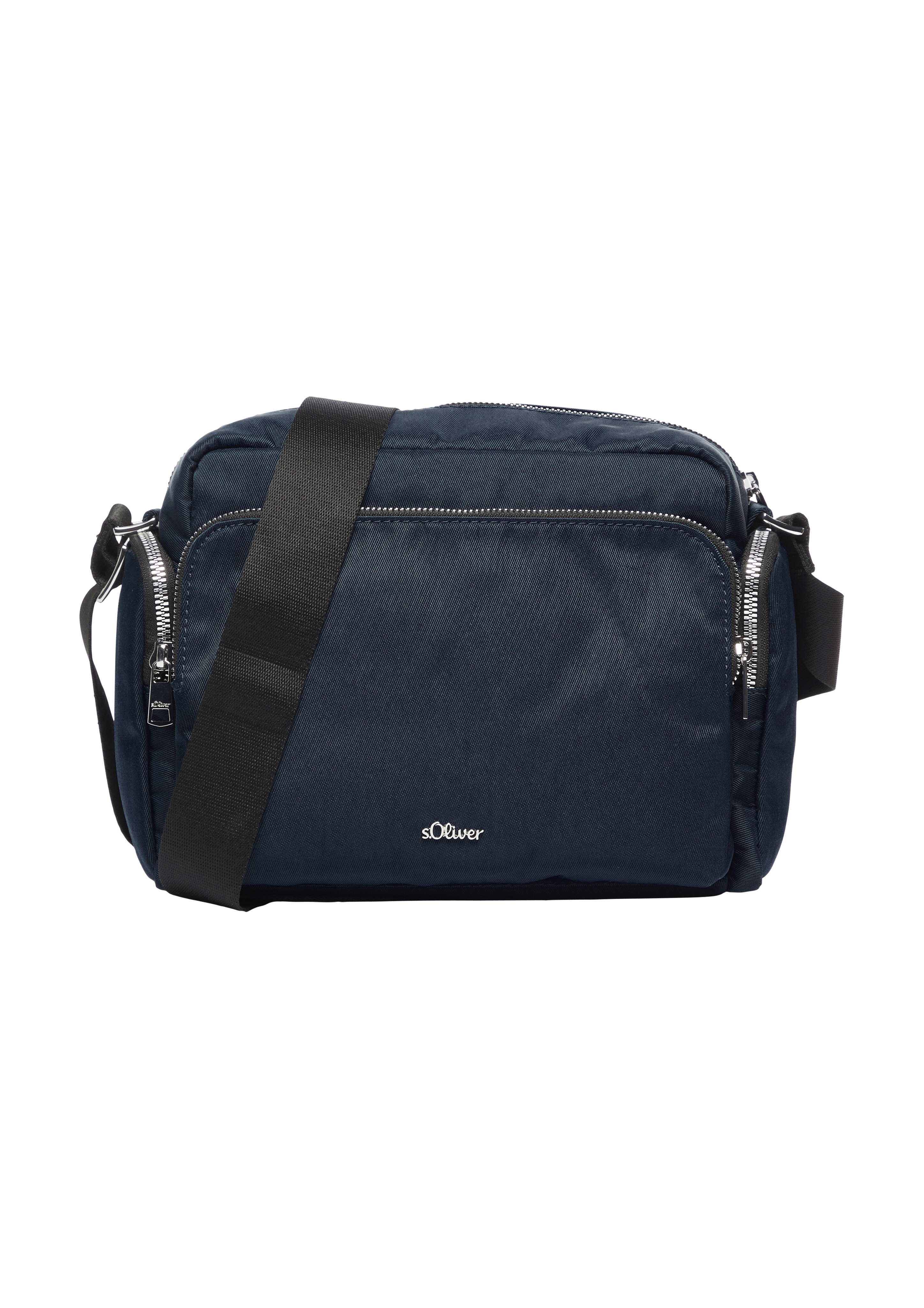 s.Oliver - Große Camera-Bag aus Nylon, Damen, Blau