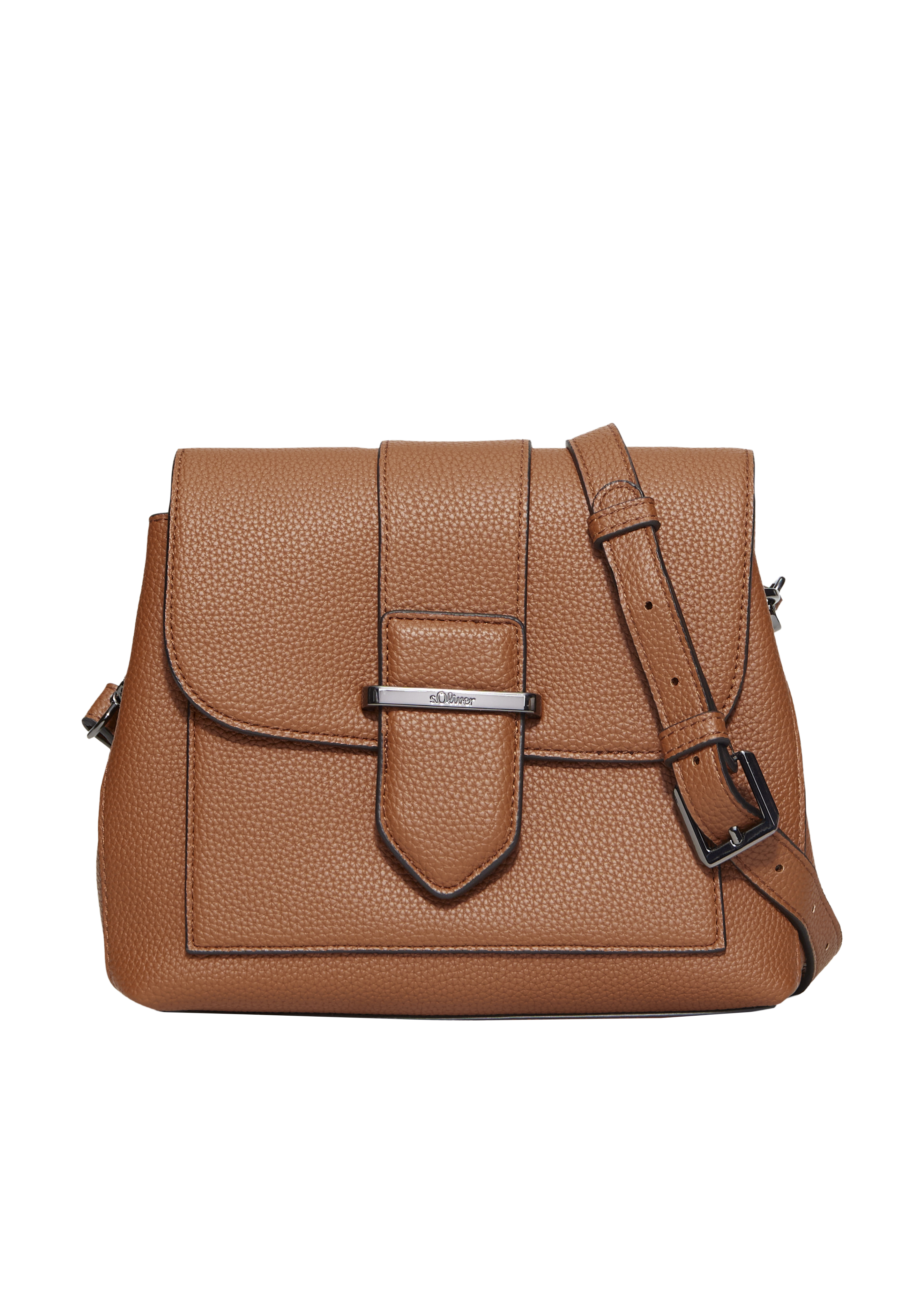 s.Oliver - Schultertasche in Leder-Optik, Damen, braun