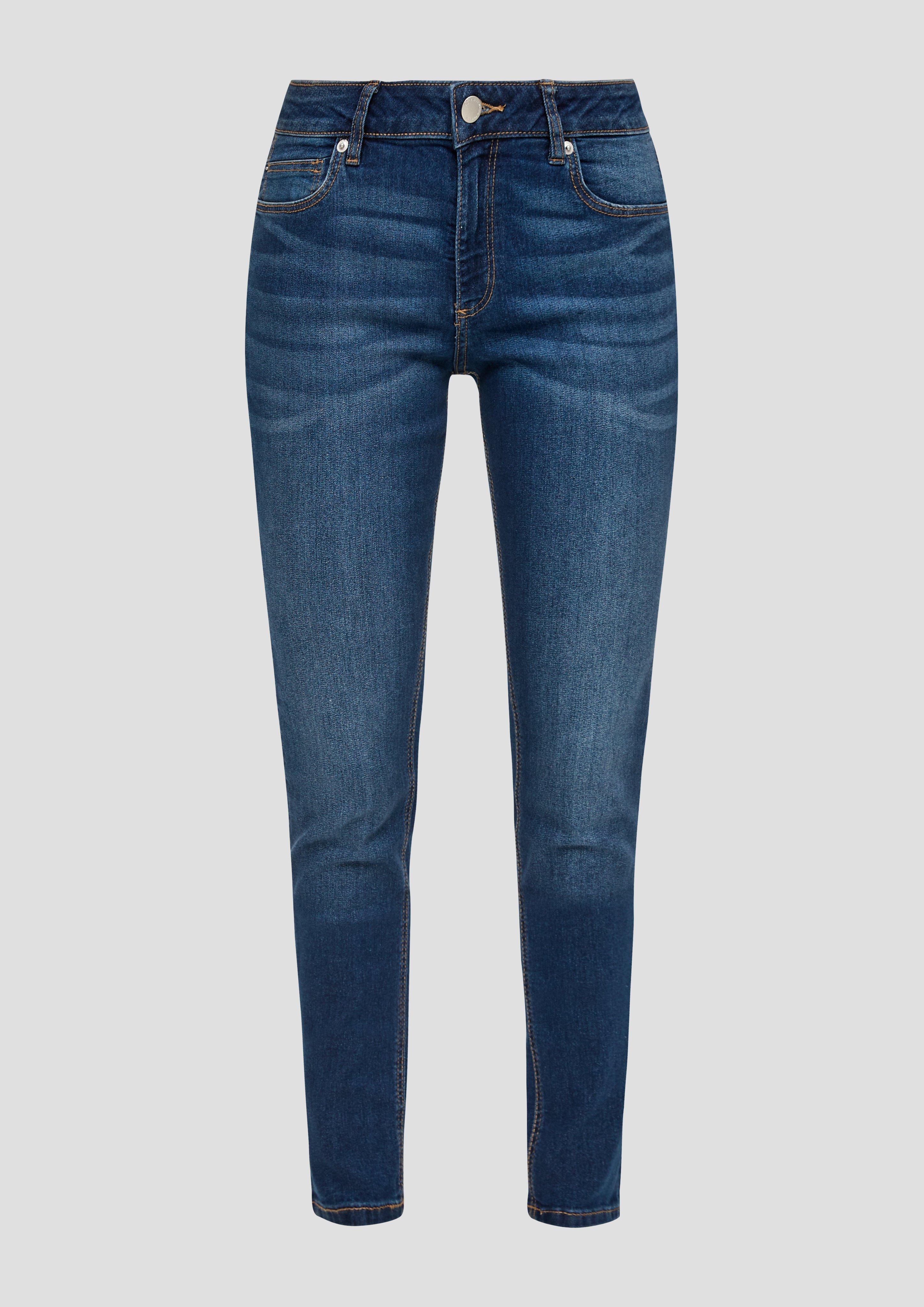 QS - Jeans Sadie / Mid Rise / Skinny Leg, Damen, blau