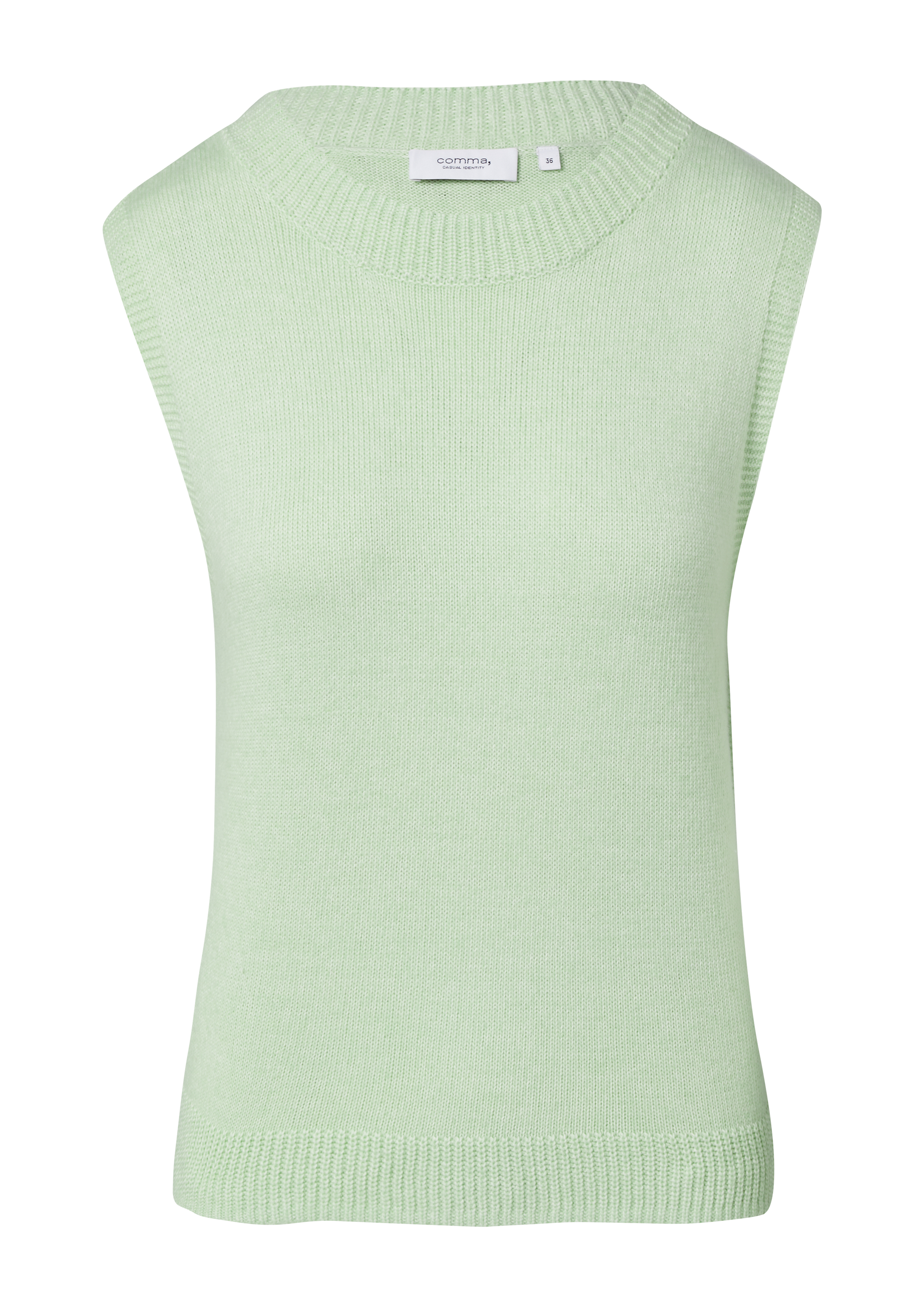 Sleeveless knitted jumper in 