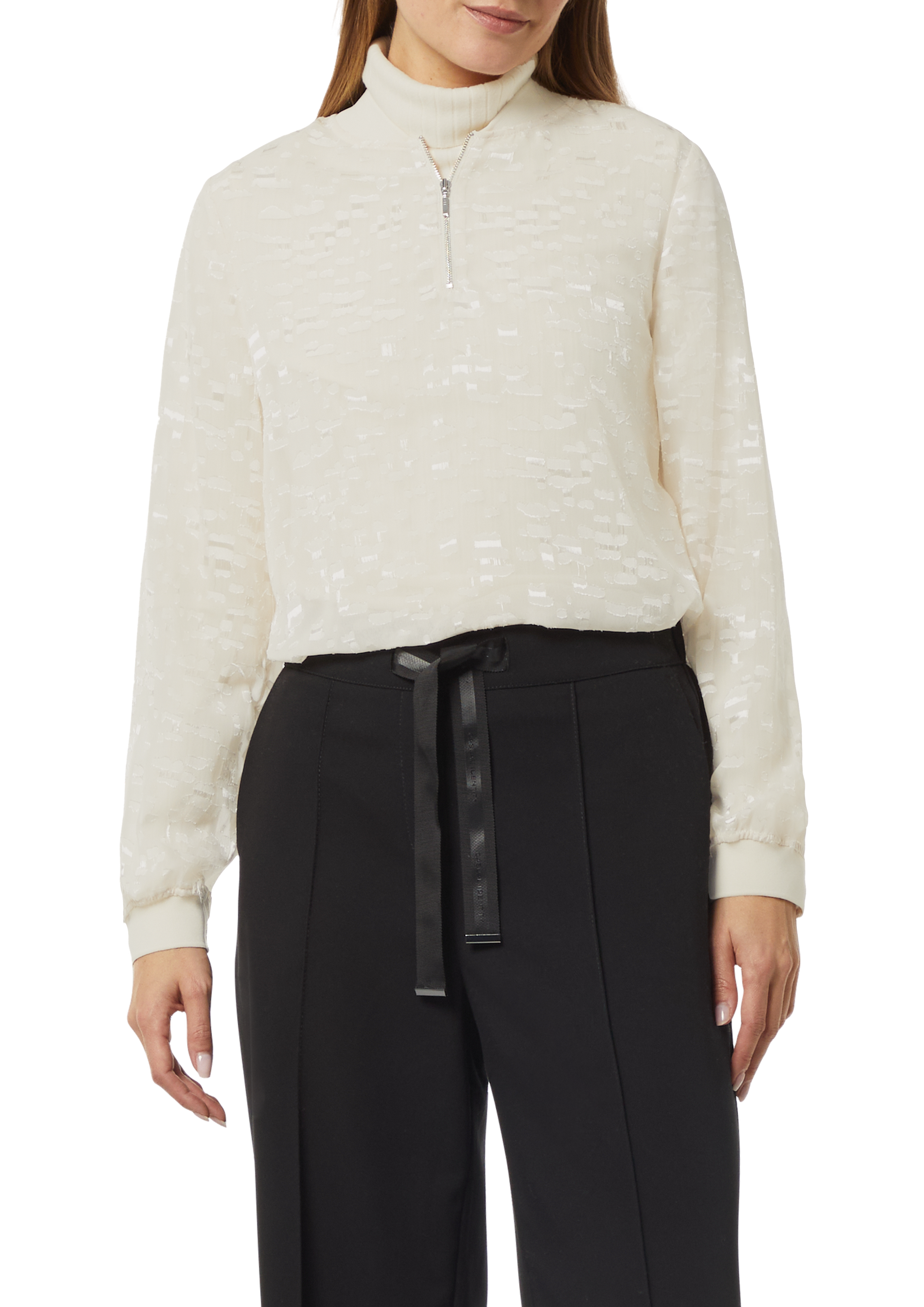 acka. glossy jacquard blouse ベージュ glossy jacquard blouse – Acka online store