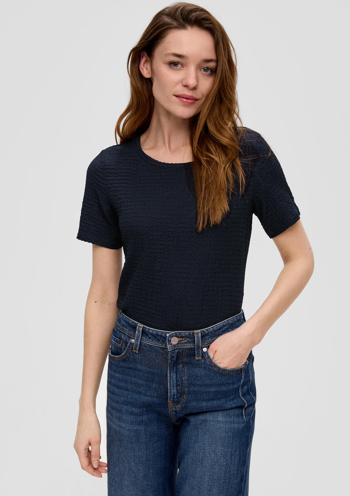 s.Oliver Textured jersey T-shirt