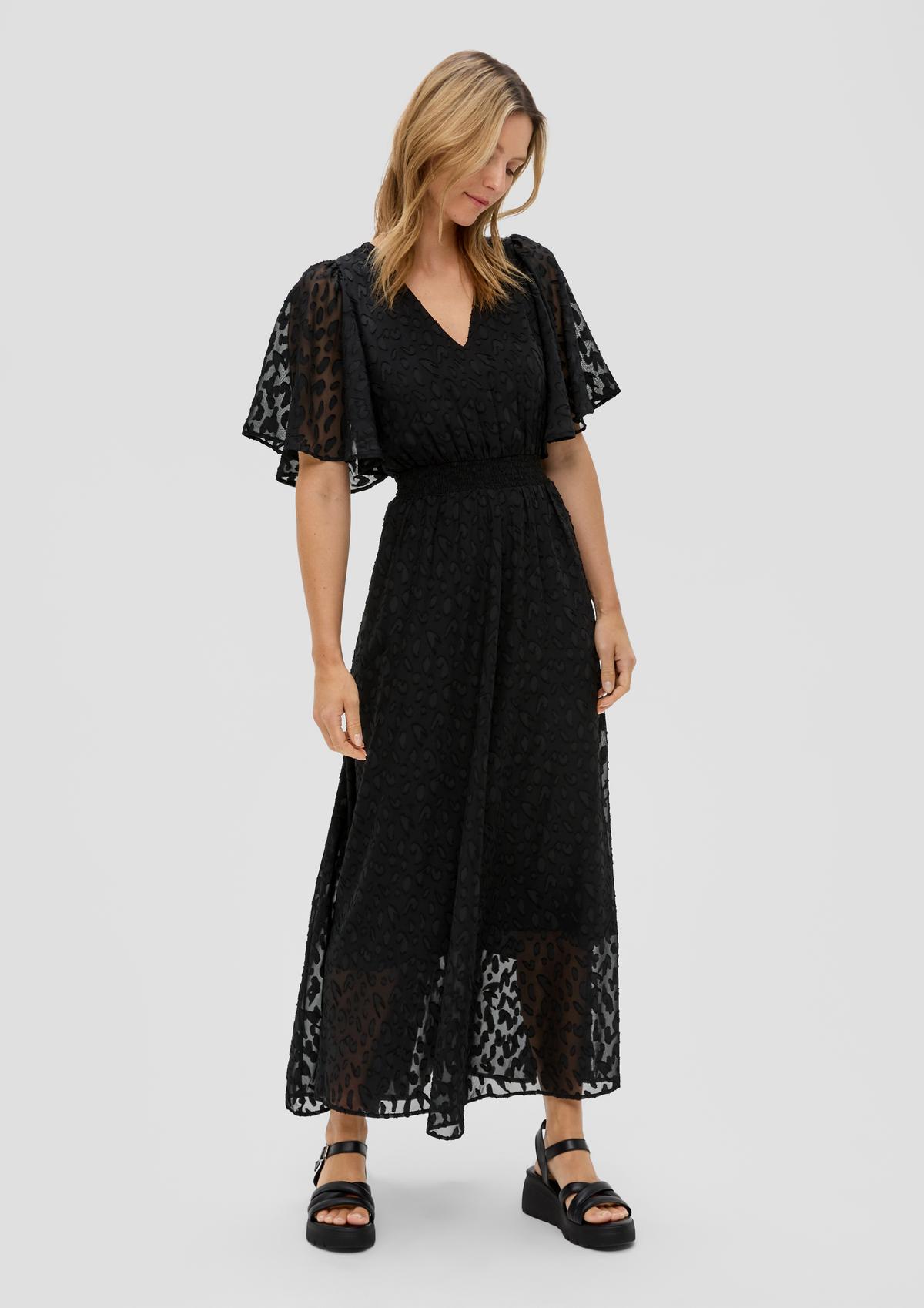 Chiffon dress with an all-over print