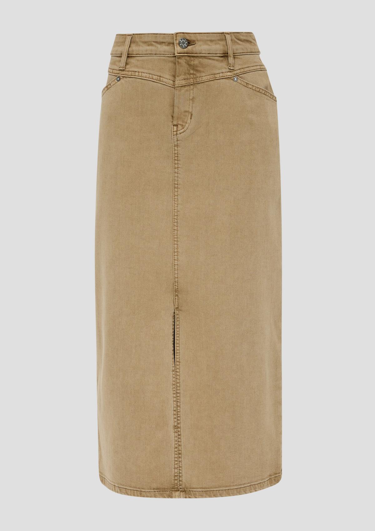 s.Oliver Denim skirt with garment-washed effects