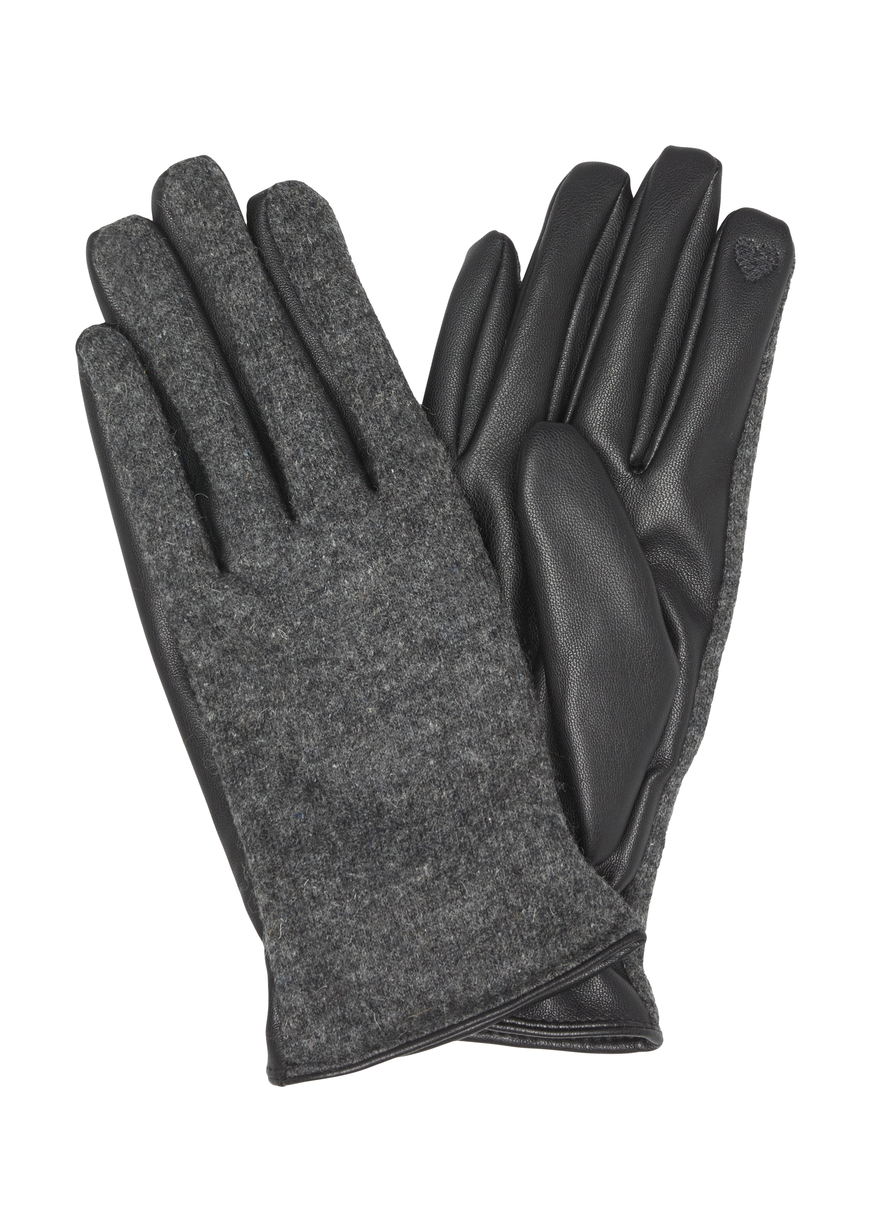 s.Oliver - Wollmix-Handschuhe mit Touch-Funktion, Damen, grau
