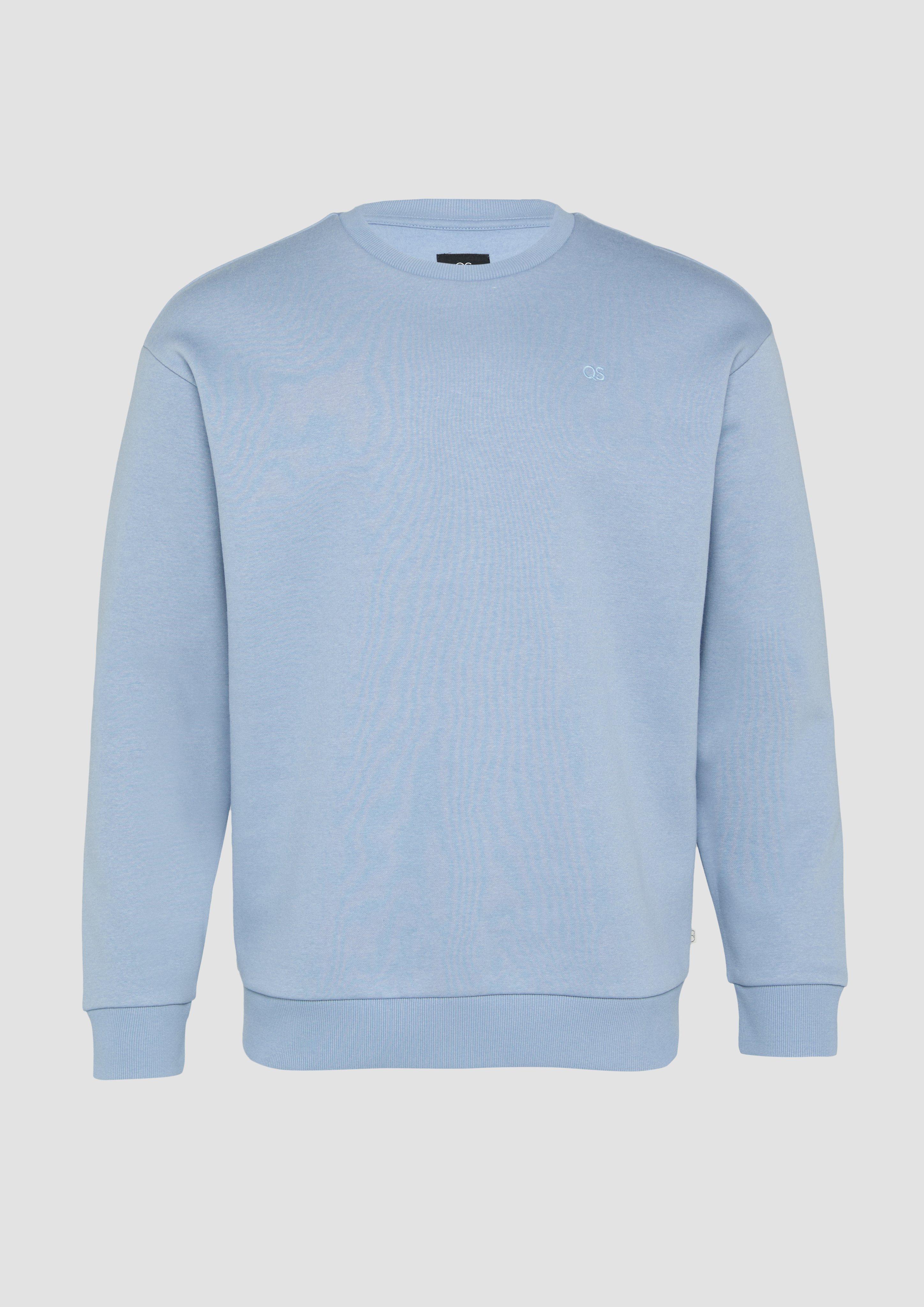 QS - Sweatshirt mit Logostickerei, Herren, blau