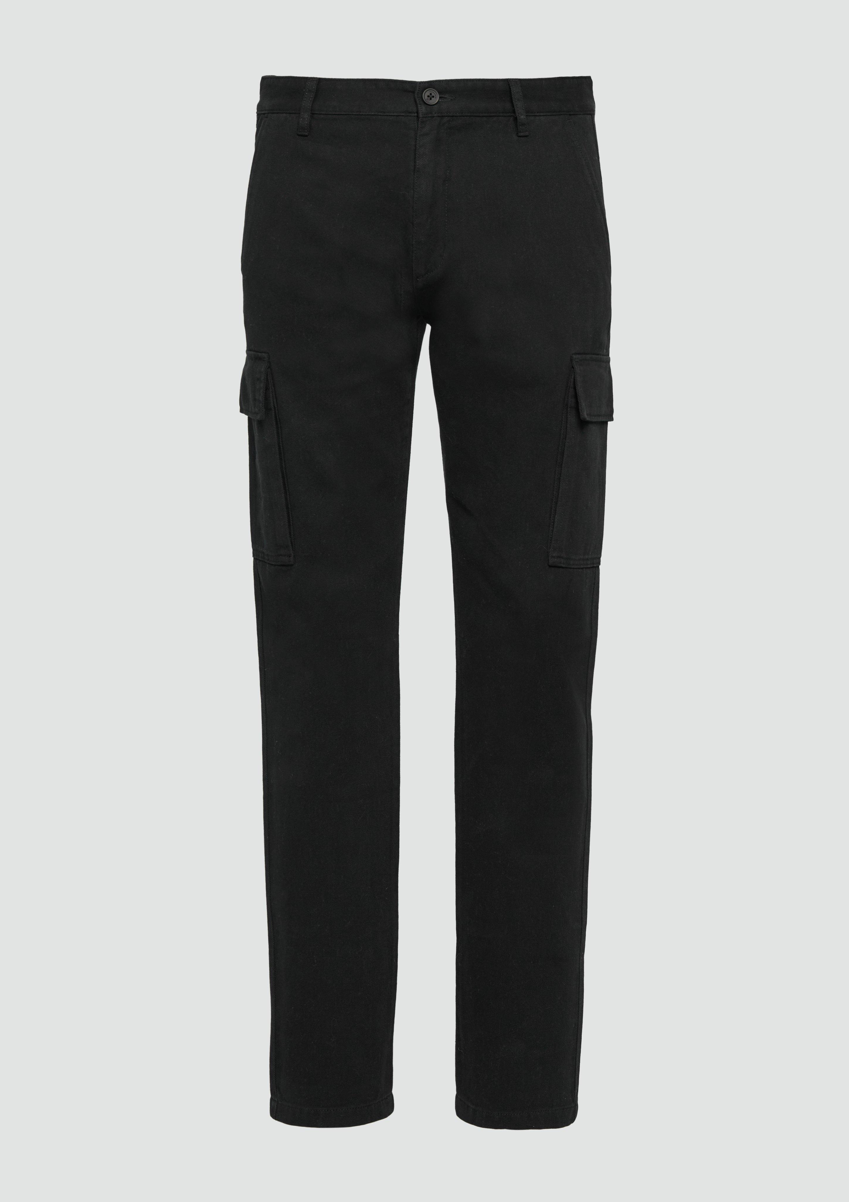 QS - Rick: Cargopants aus Twill, Herren, schwarz