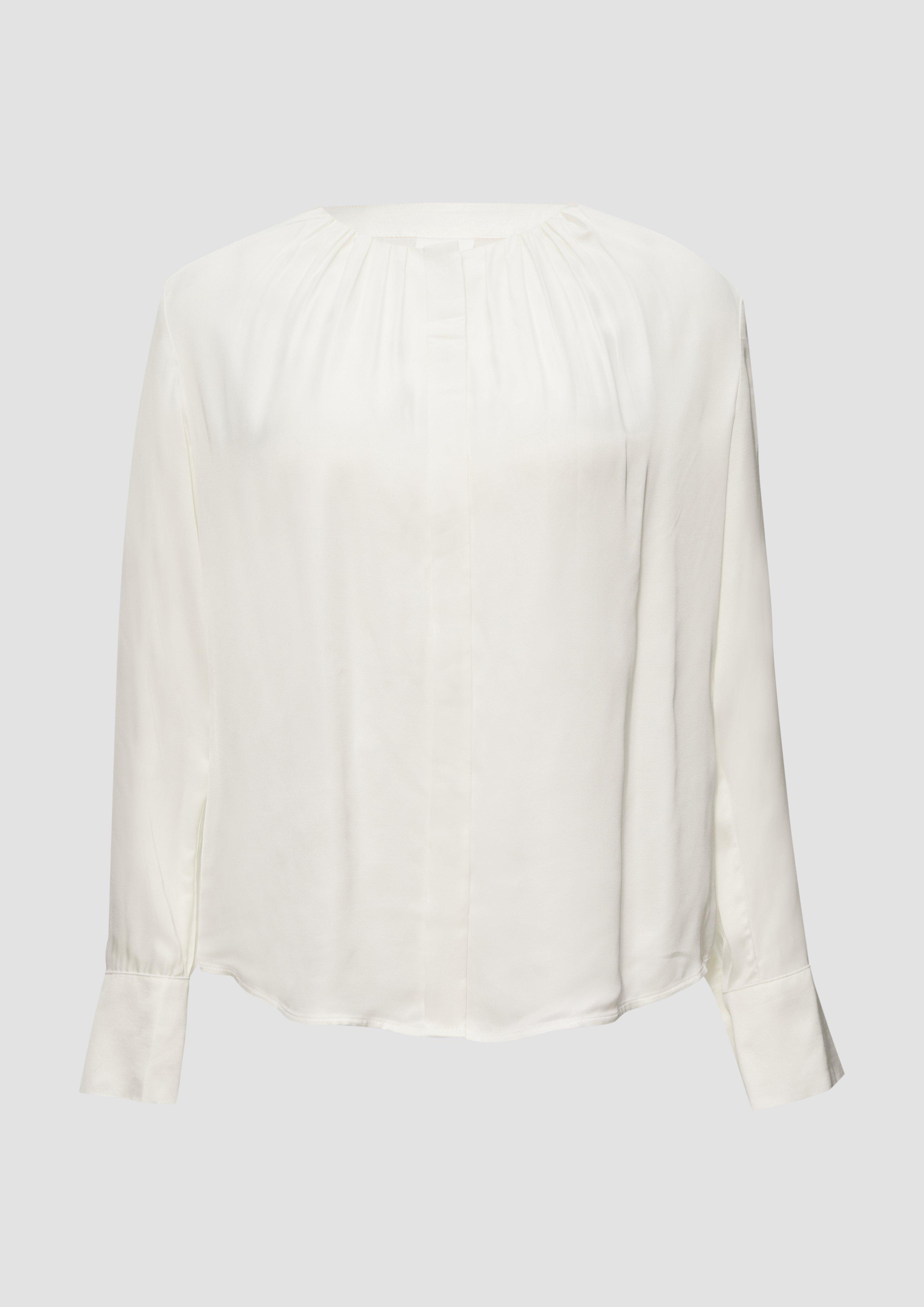 Thumbnail - s.Oliver - Elegante Bluse mit verdeckter Knopfleiste, Damen, creme