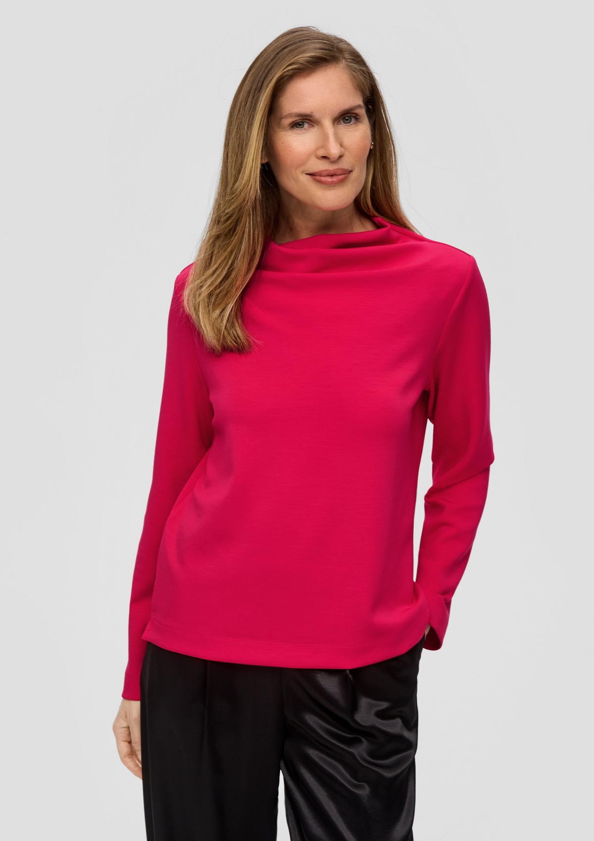 s.Oliver Knitted jersey top with a cowl neckline