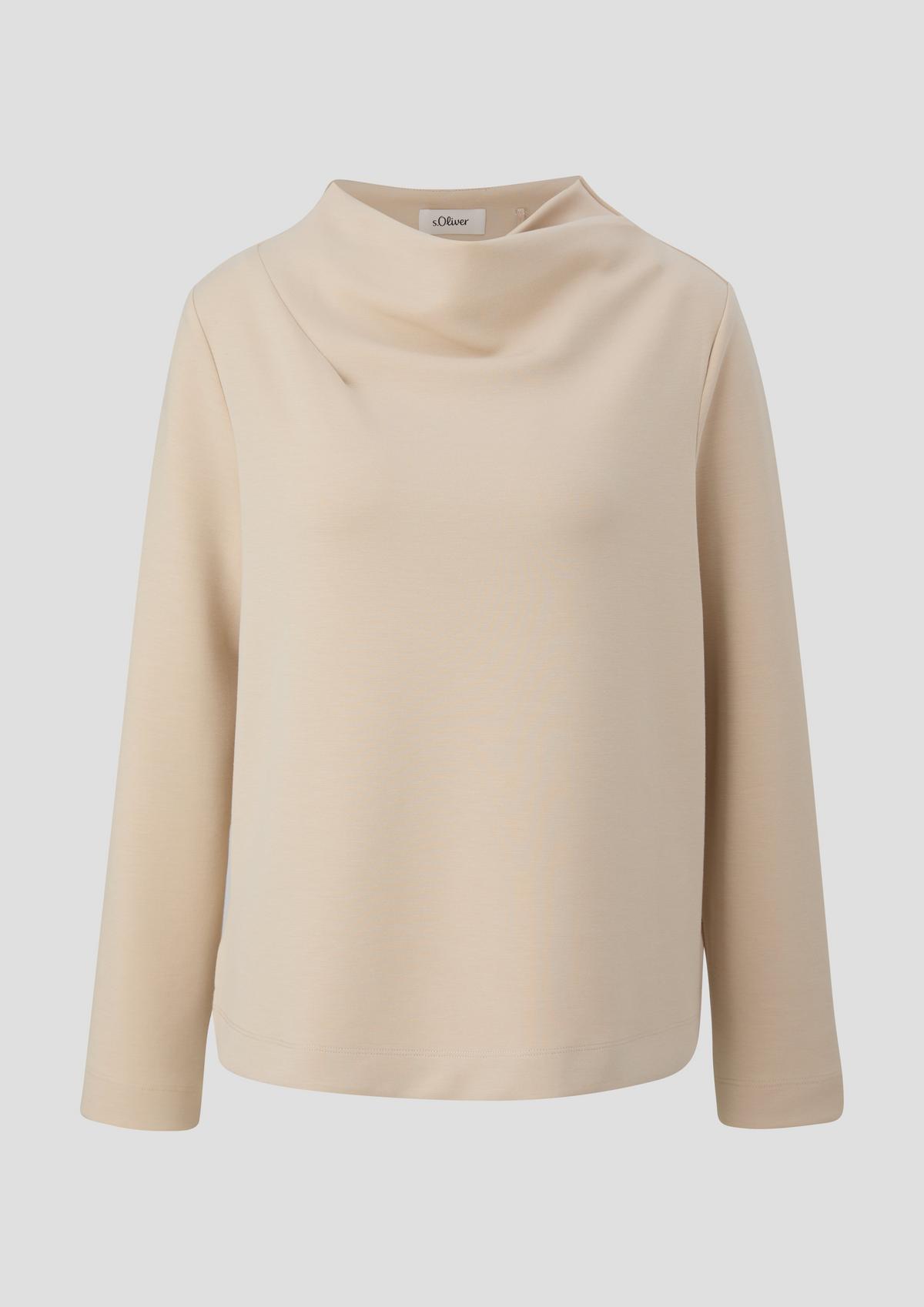 s.Oliver Knitted jersey top with a cowl neckline