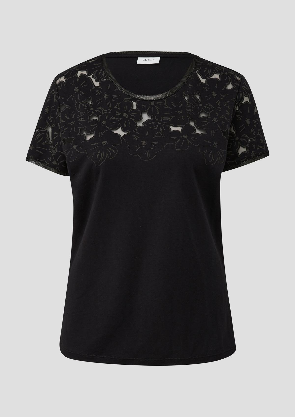 s.Oliver Jersey-T-Shirt mit floralem Muster