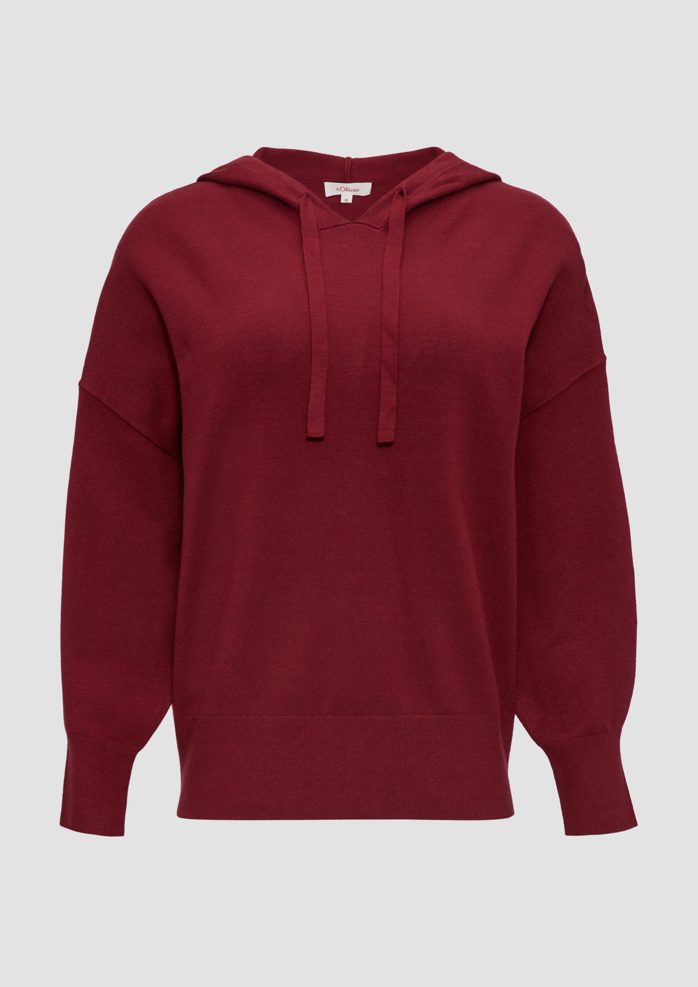 s.Oliver - Oversized Strickpullover aus Viskosemix, Damen, rot