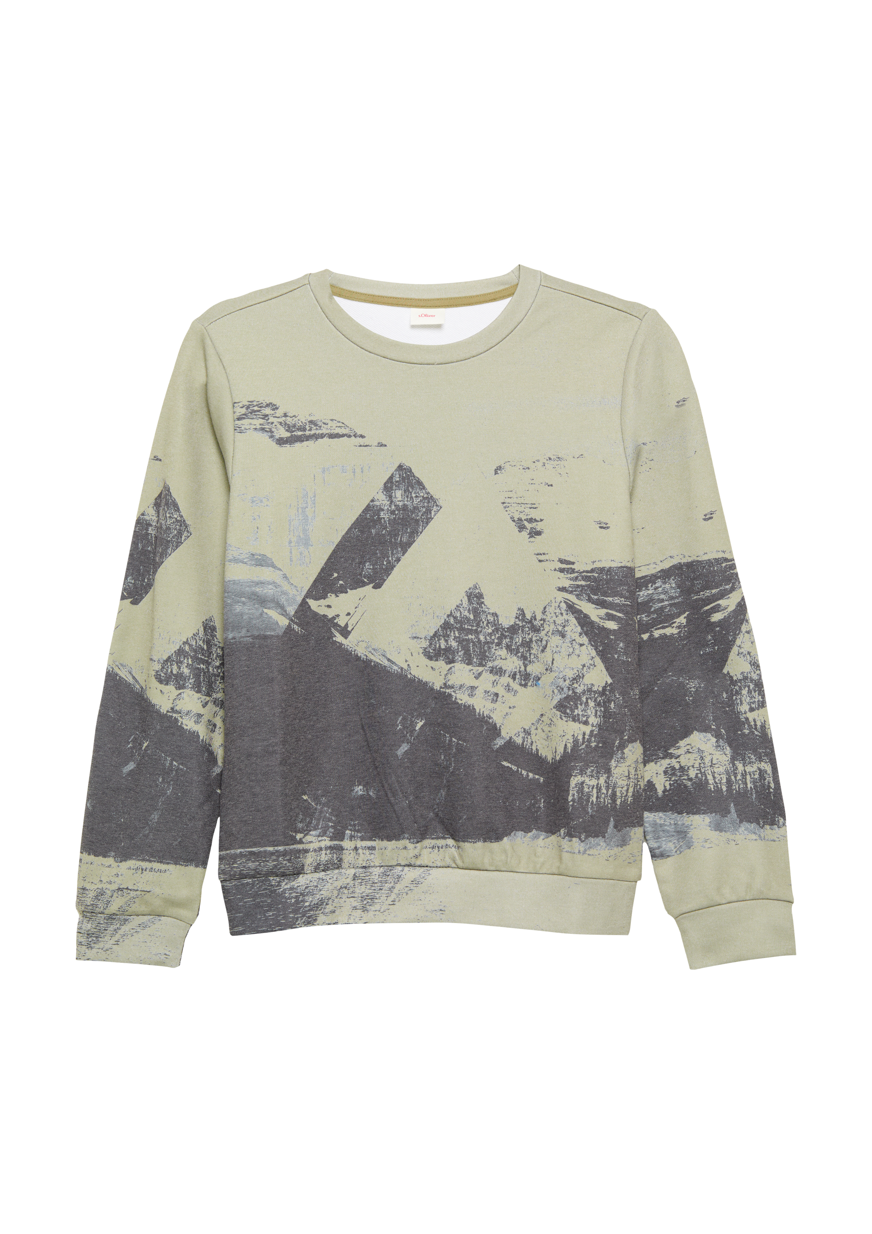 s.Oliver - Sweatshirt mit All-over-Print, Jungen, Grün