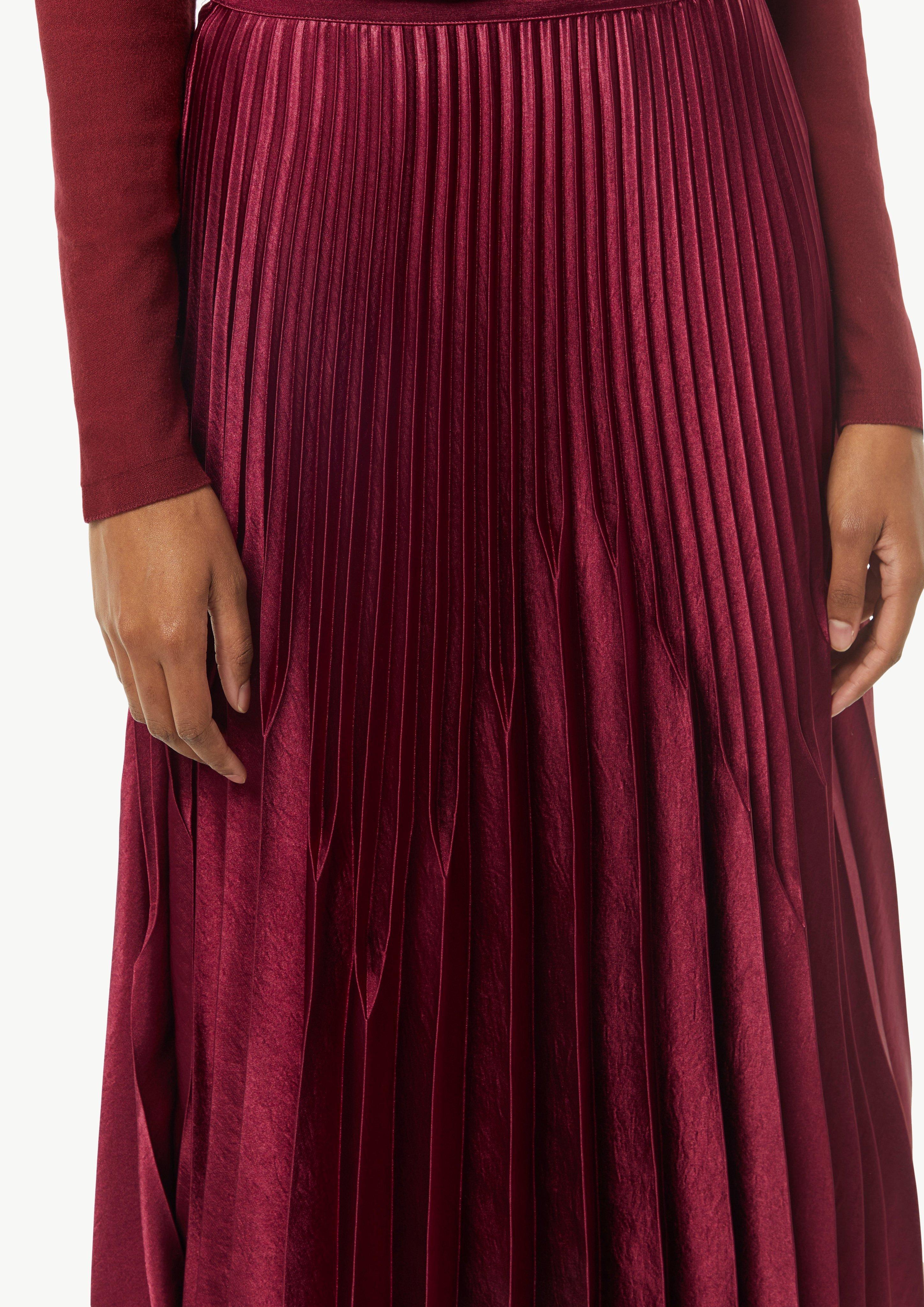 Pleated skirt with side zip fastening - Red | SCAYLE