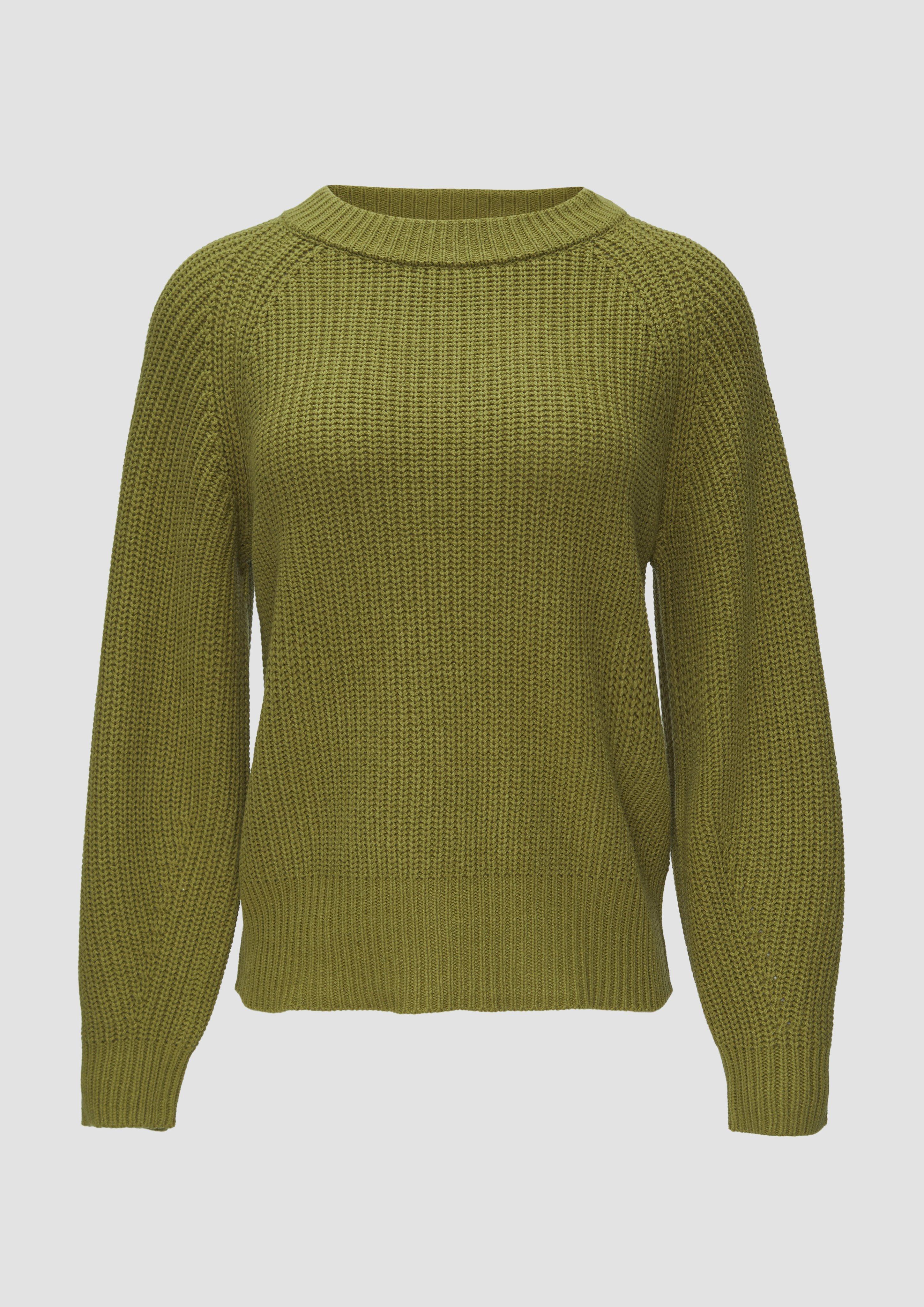 s.Oliver - Strickpullover mit Raglanärmeln, Damen, Grün