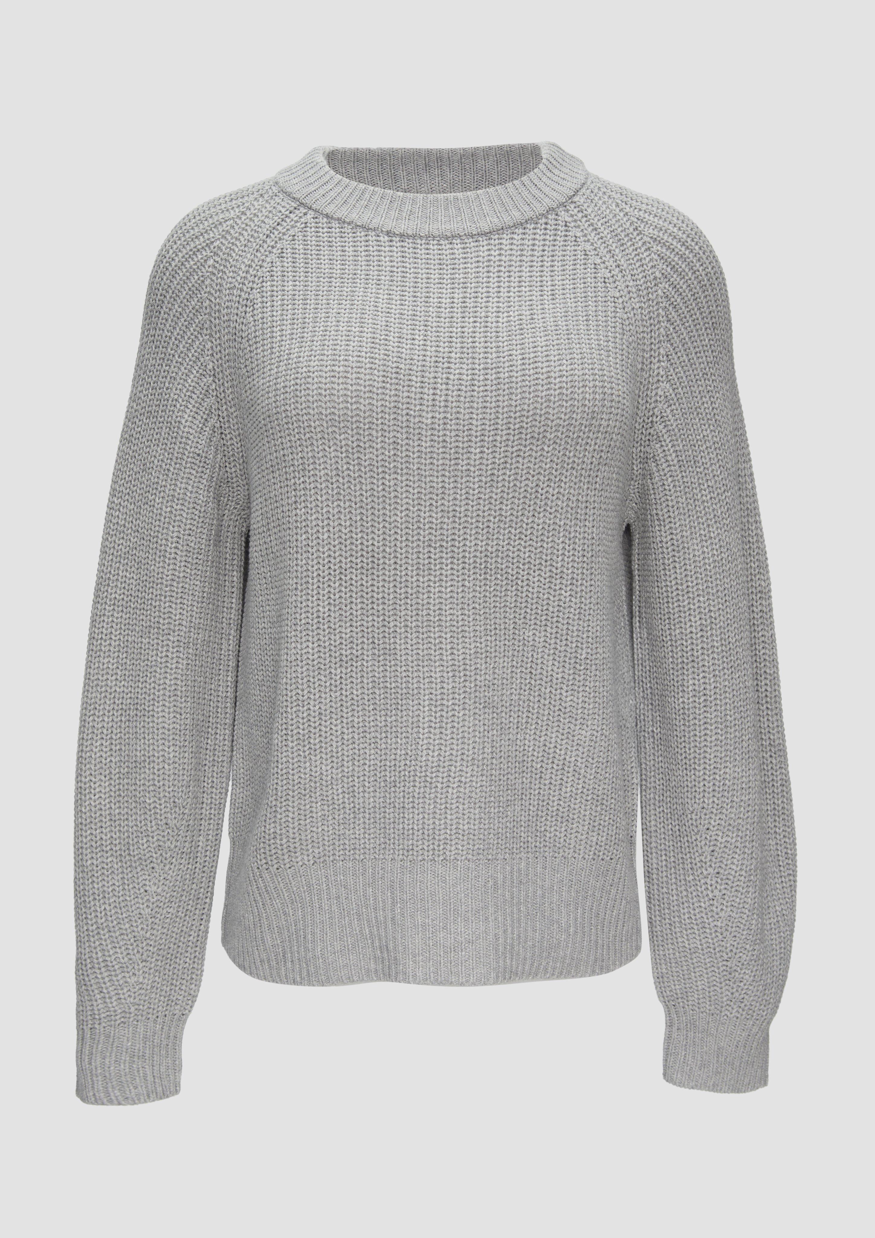 s.Oliver - Strickpullover mit Raglanärmeln, Damen, grau