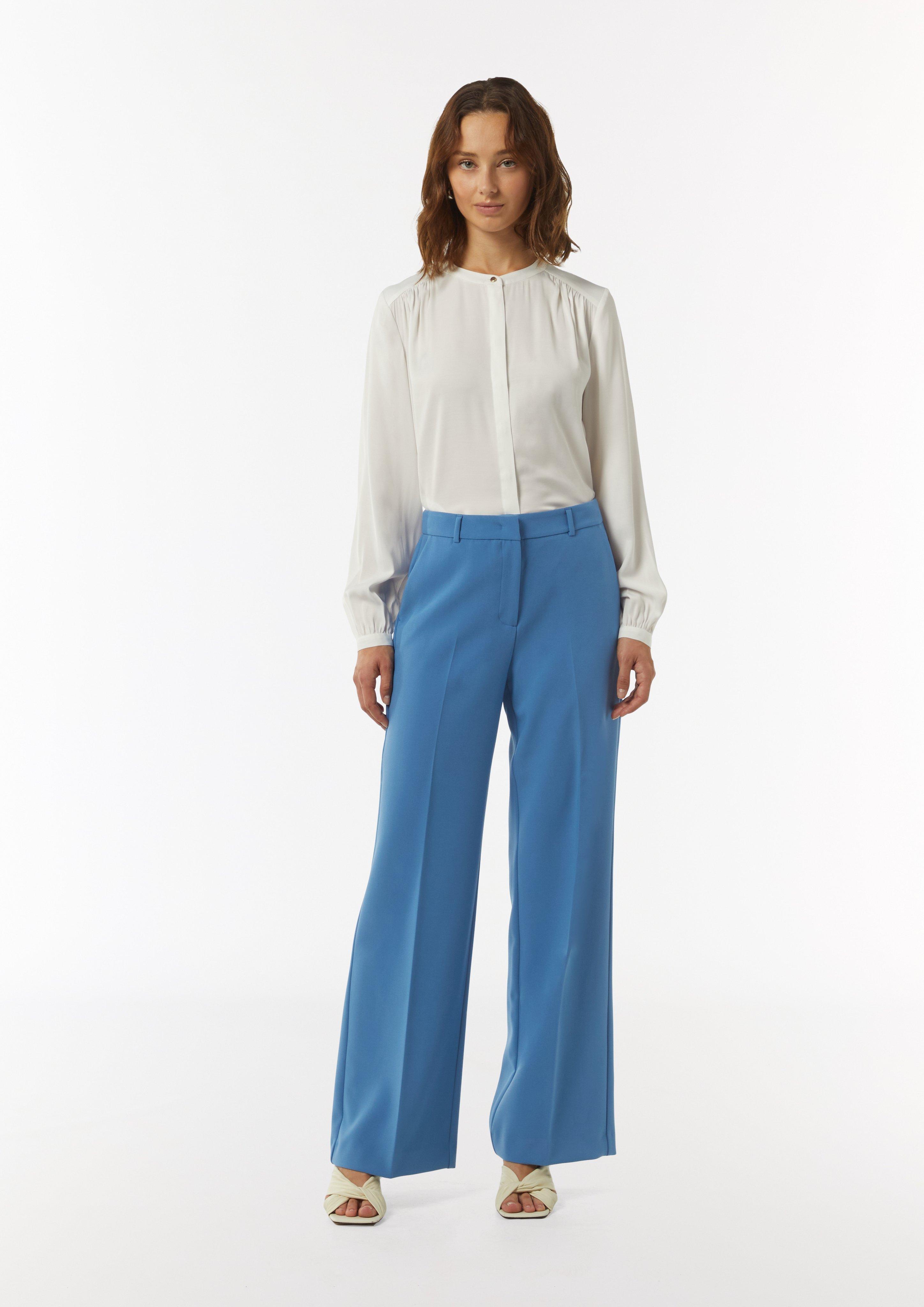 Marlene trousers with pressed pleats - blue | Comma Marlene trousers with pressed pleats - blue | Comma