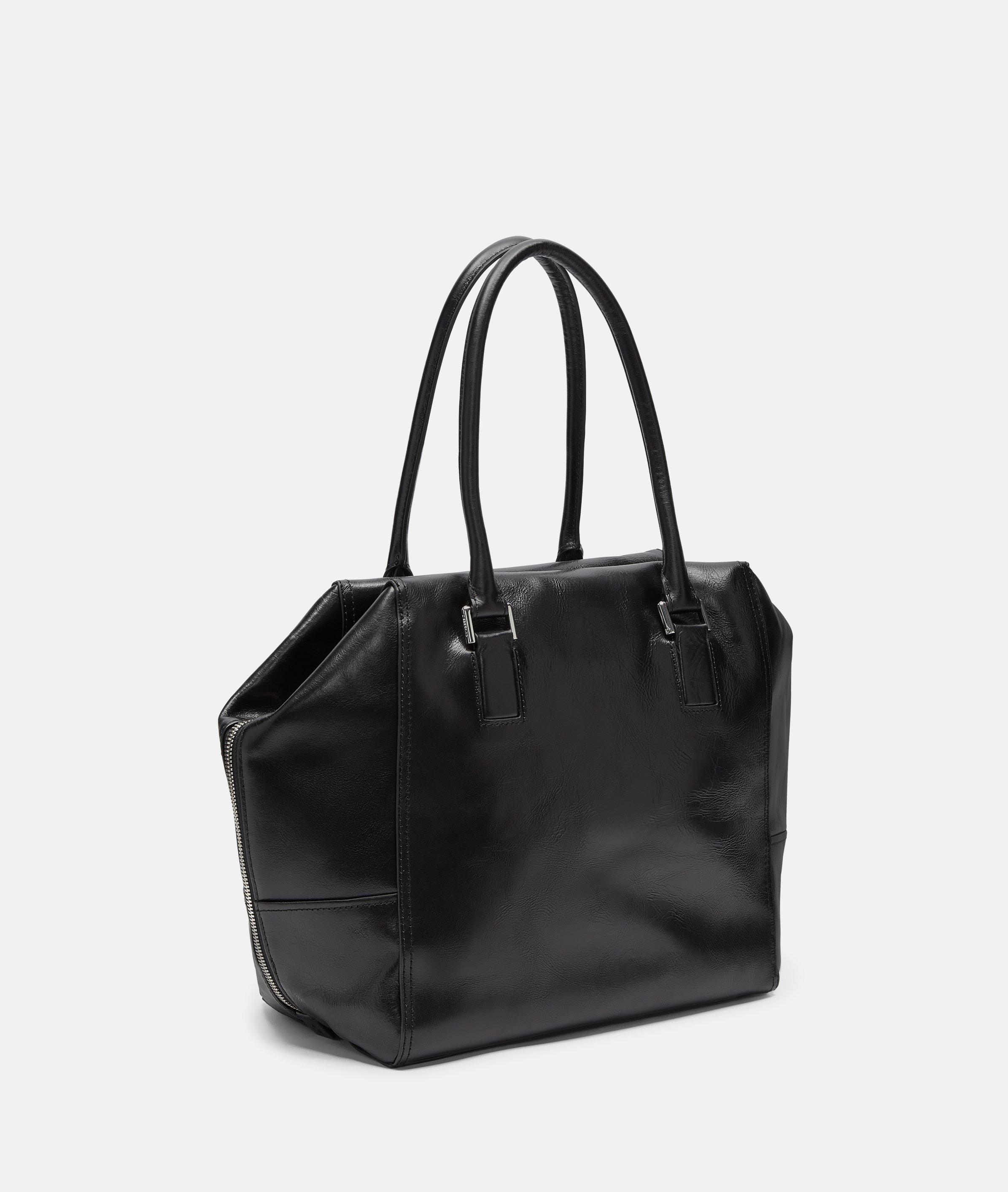 Thumbnail - Liebeskind Berlin - Geräumige Business-Bag aus glänzendem Leder -  schwarz