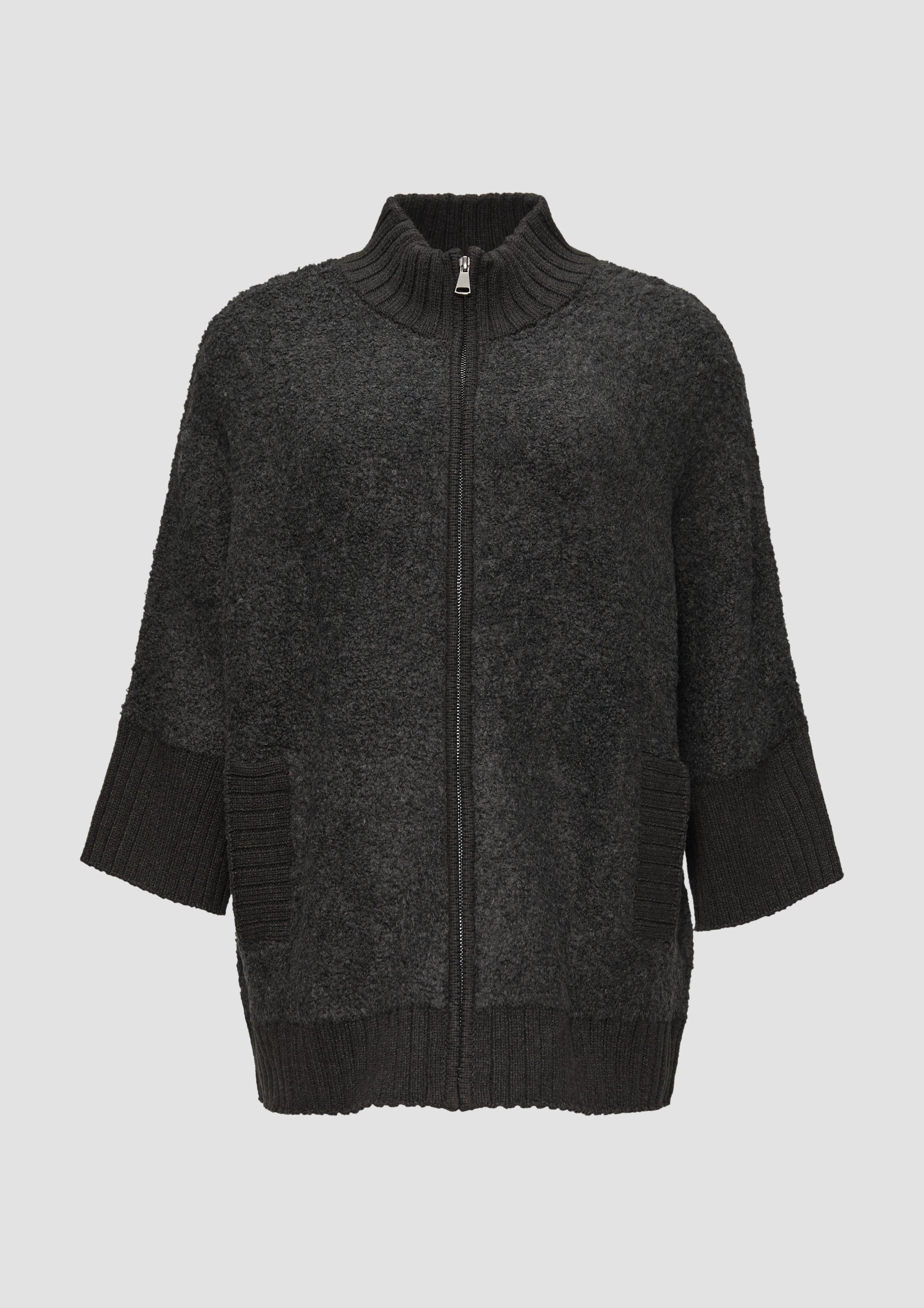 Thumbnail - s.Oliver - Strickjacke aus Bouclé aus im Wollmix, Damen, grau