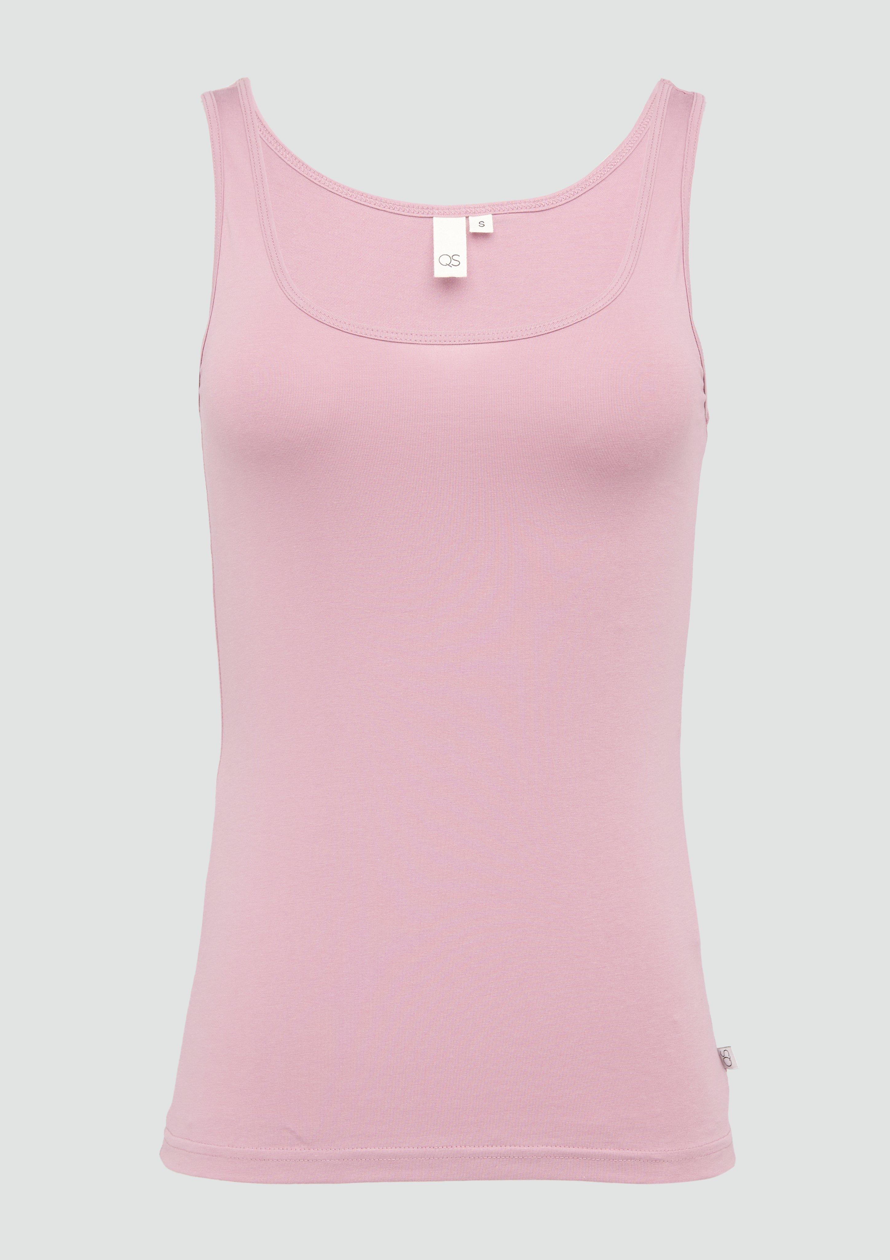 QS - Tanktop aus Baumwolljersey, Damen, Rosa