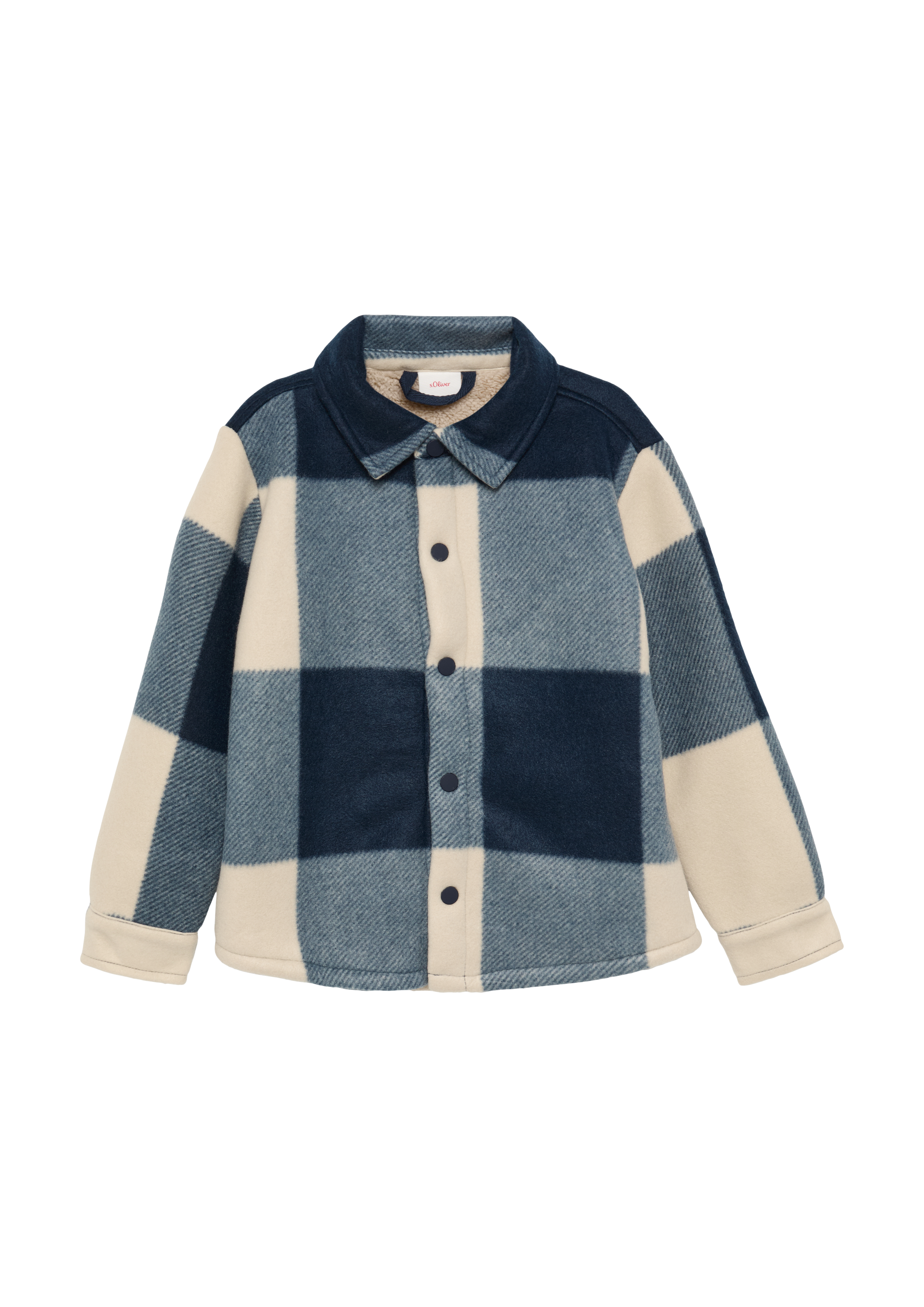 s.Oliver - Weiches Overshirt mit Teddyfutter, Kinder, blau