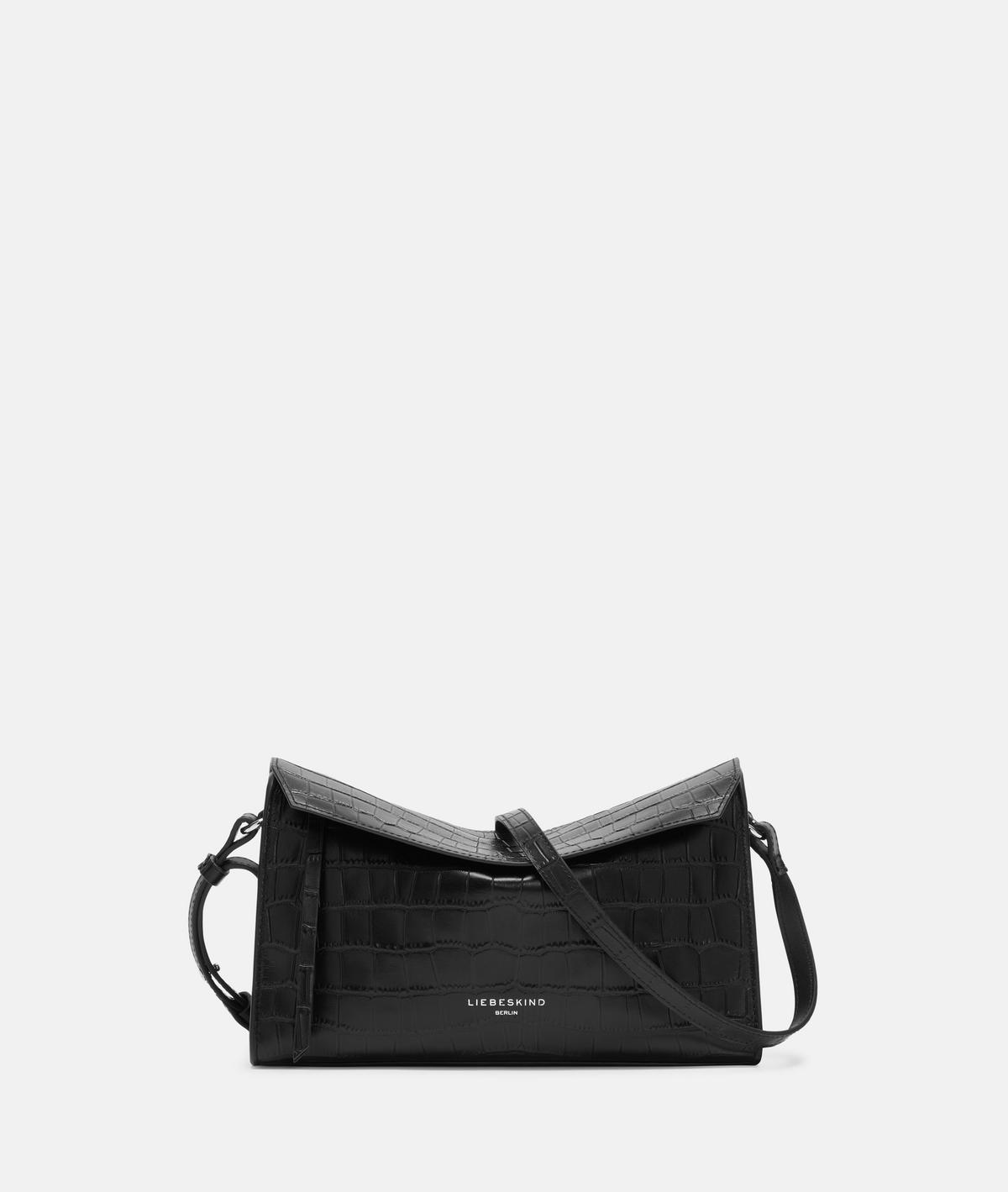 Croco Lora Shoulder Bag S black LIEBESKIND BERLIN