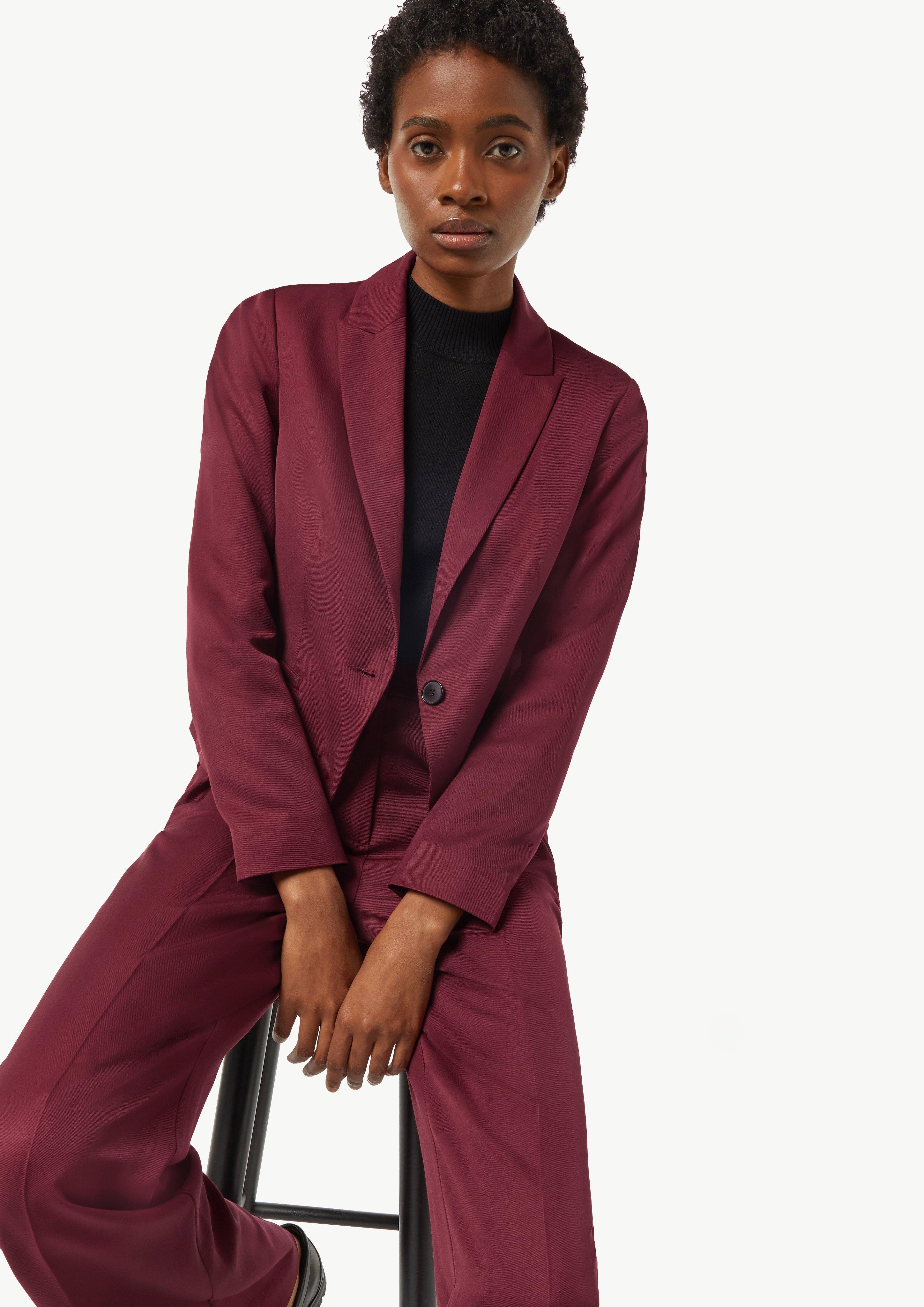 Short blazer with a lapel collar - bordeaux | Comma Short blazer with a lapel collar - bordeaux | Comma