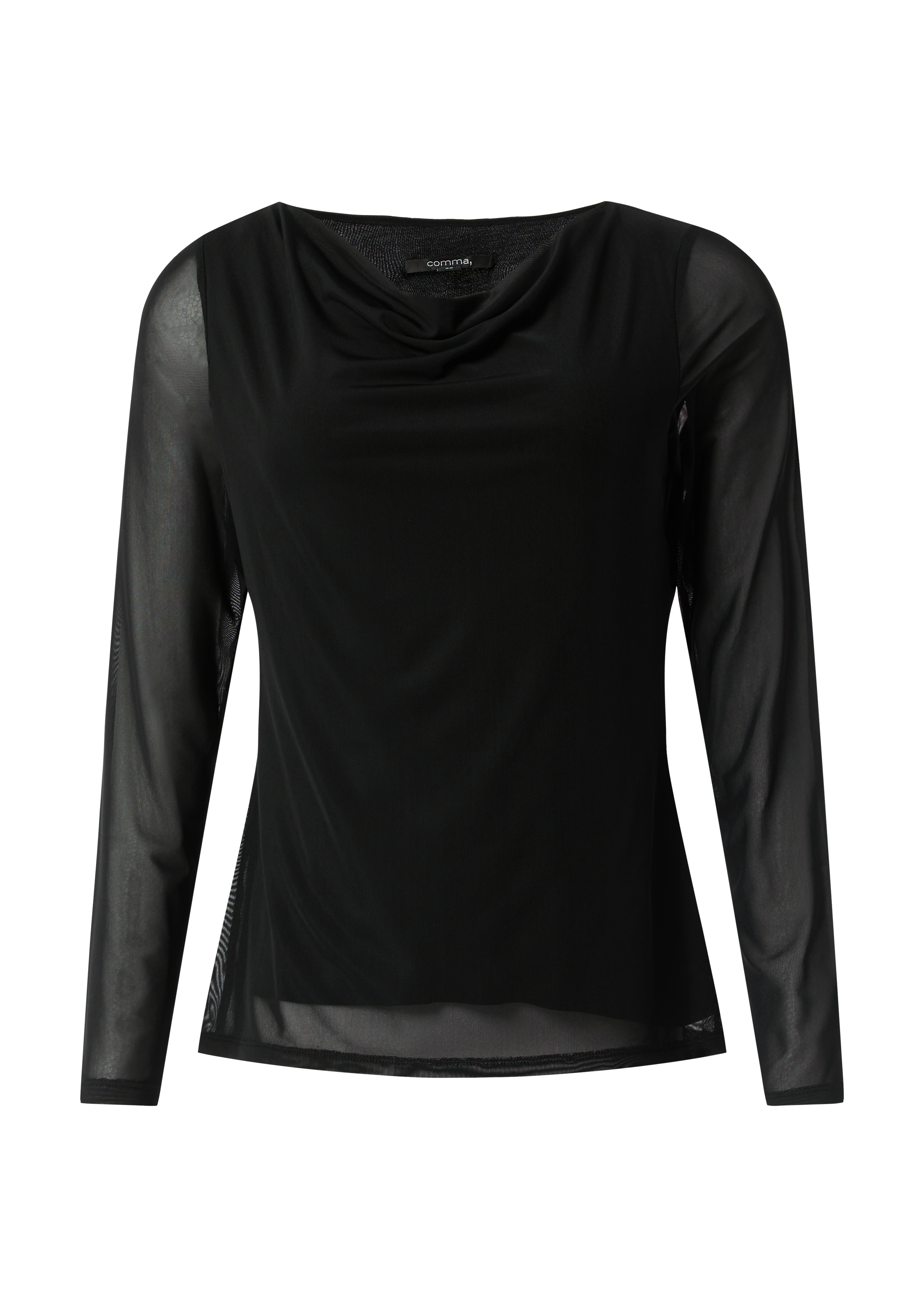 トップス schuray SEFM Long Sleeve Tee (BLACK) Mesh long sleeve top in a slim fit - Black | SCAYLE