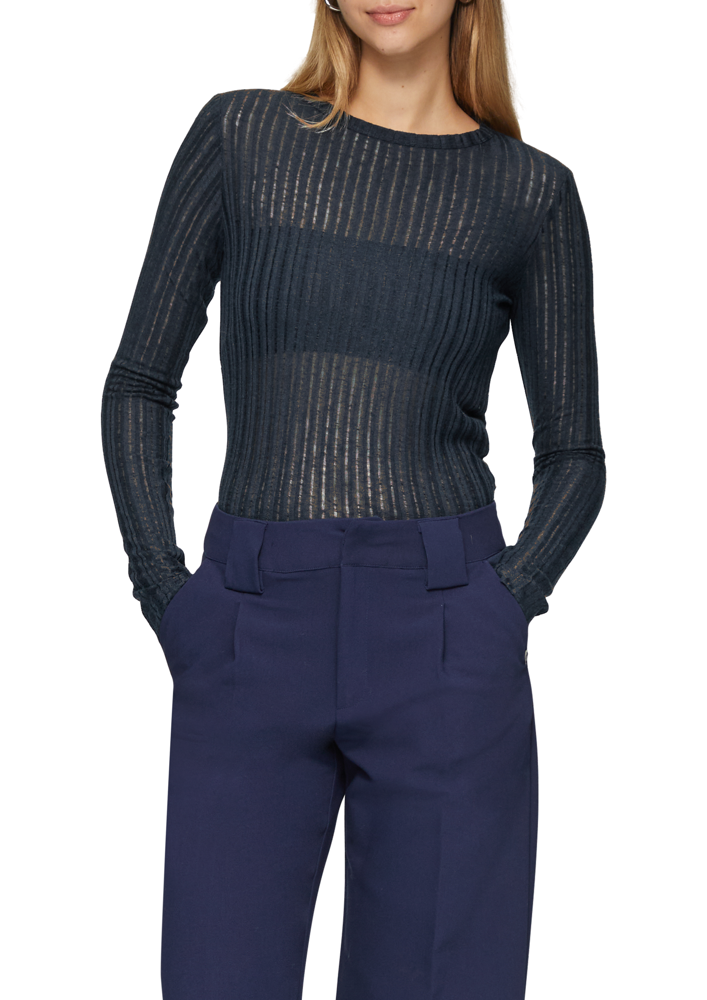 S.Oliver Longsleeve Aus Lyocell – Leicht Durchscheinend Mit Schmaler Passform
